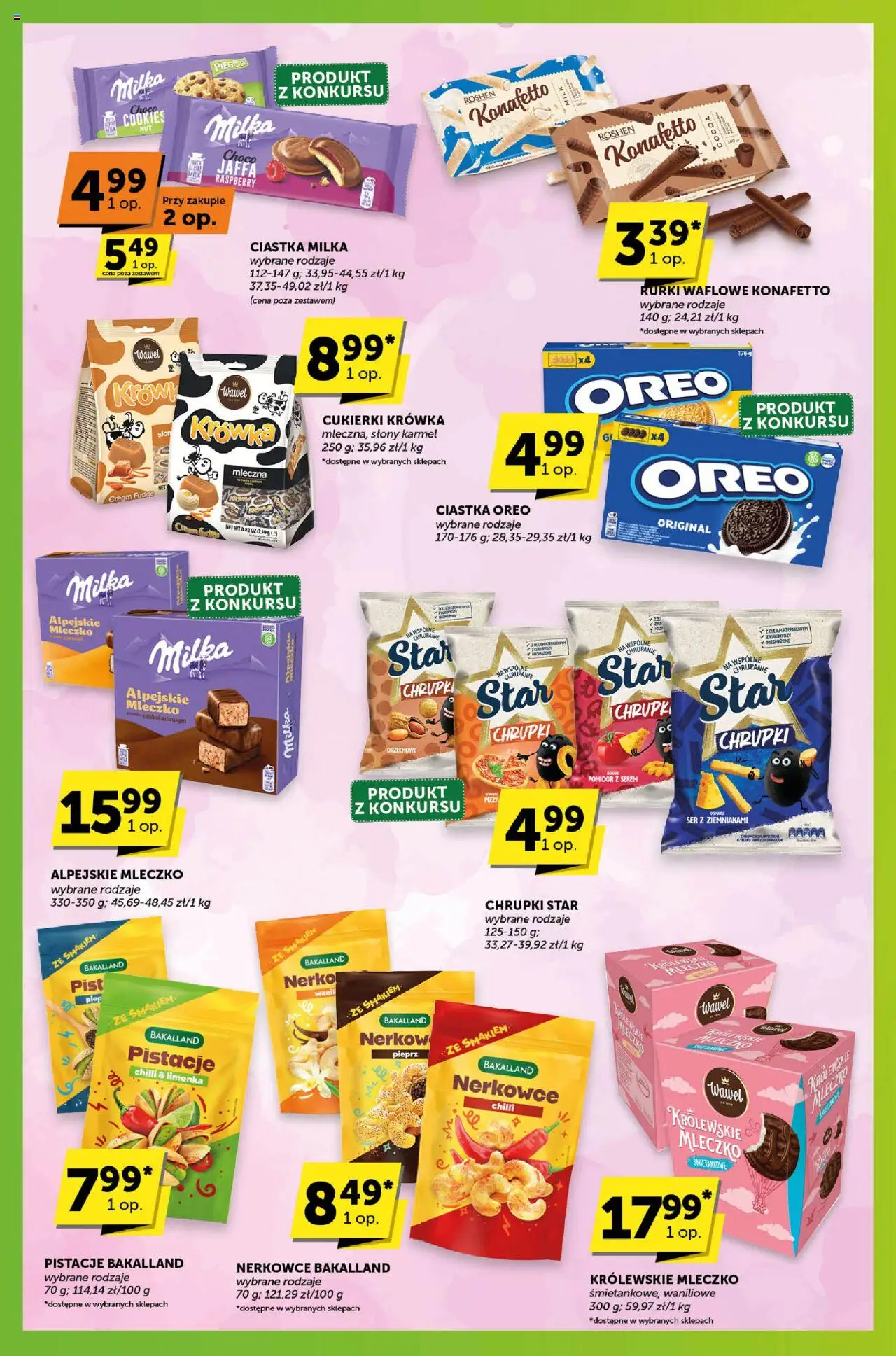 Groszek Gazetka - Sprawdź, co więcej od 07.08.2025 | Strona: 6 | Produkty: Limonka, Cukierki, Ciastka, Rurki waflowe