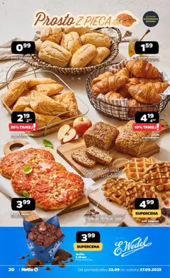 Netto gazetka - Spożywcza od 22.09.2025 | Strona: 20 | Produkty: Bułka, Chleb, Salami, Pizza
