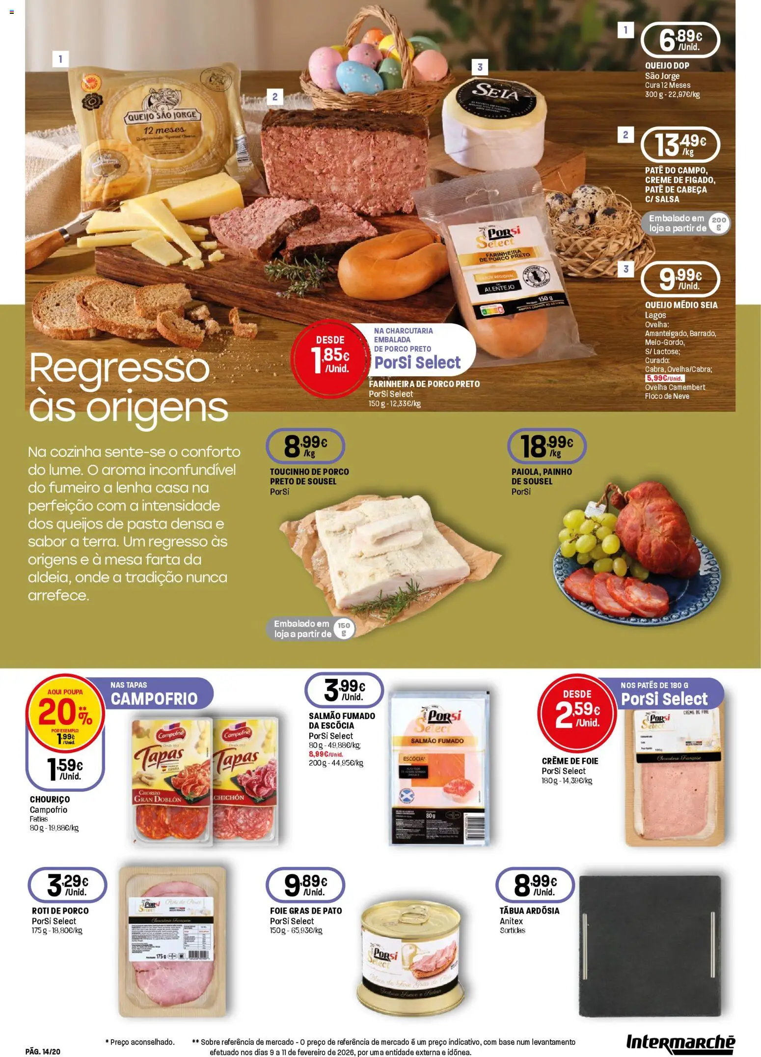 Intermarché - Pascoa Contact │ válido de 19.03.2026 | Página: 14 | Produtos: Base, Salmão, Queijo, Chouriço