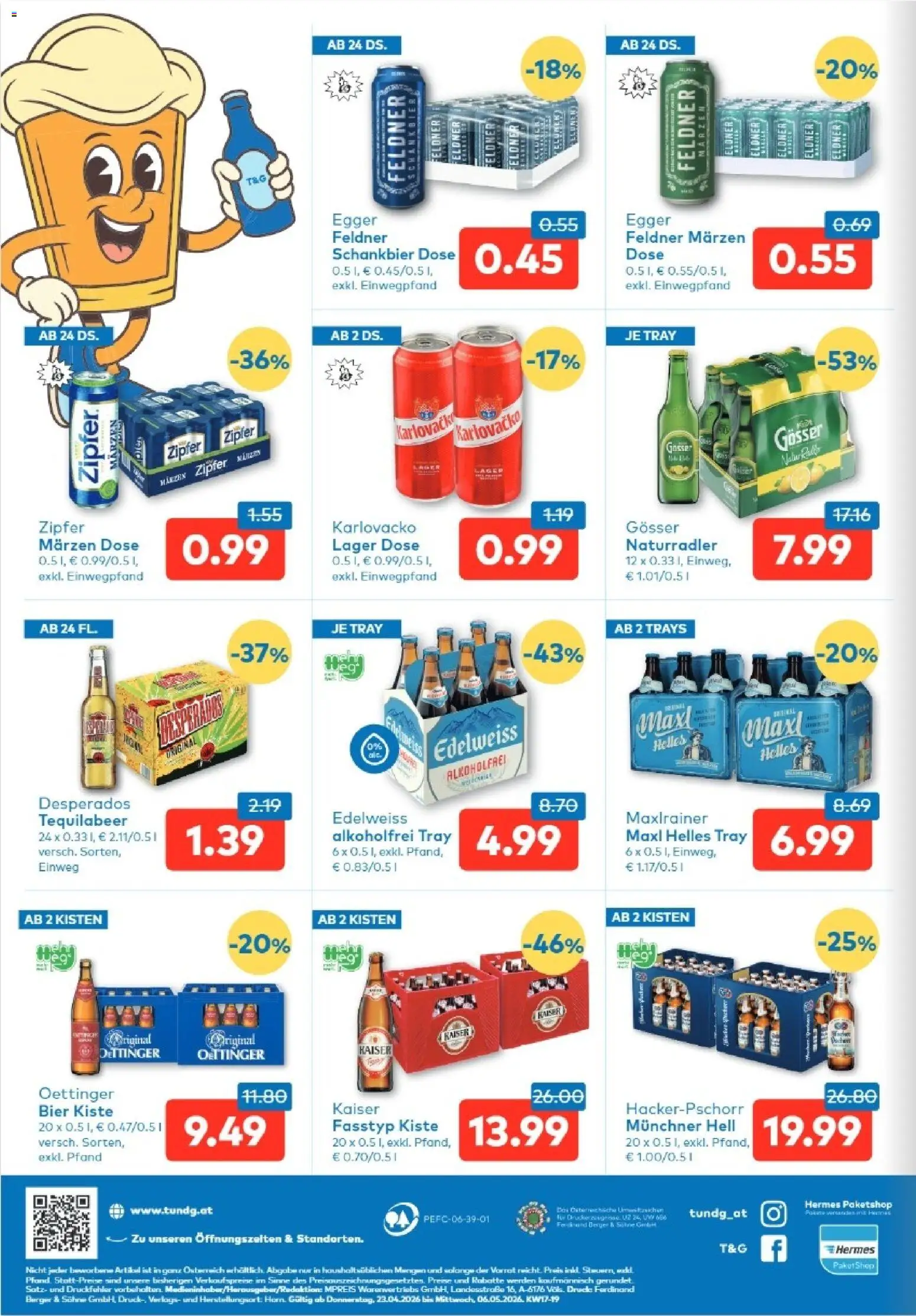 T&G Salzburg gültig ab 23.04.2026 | Seite: 8 | Produkte: Bier