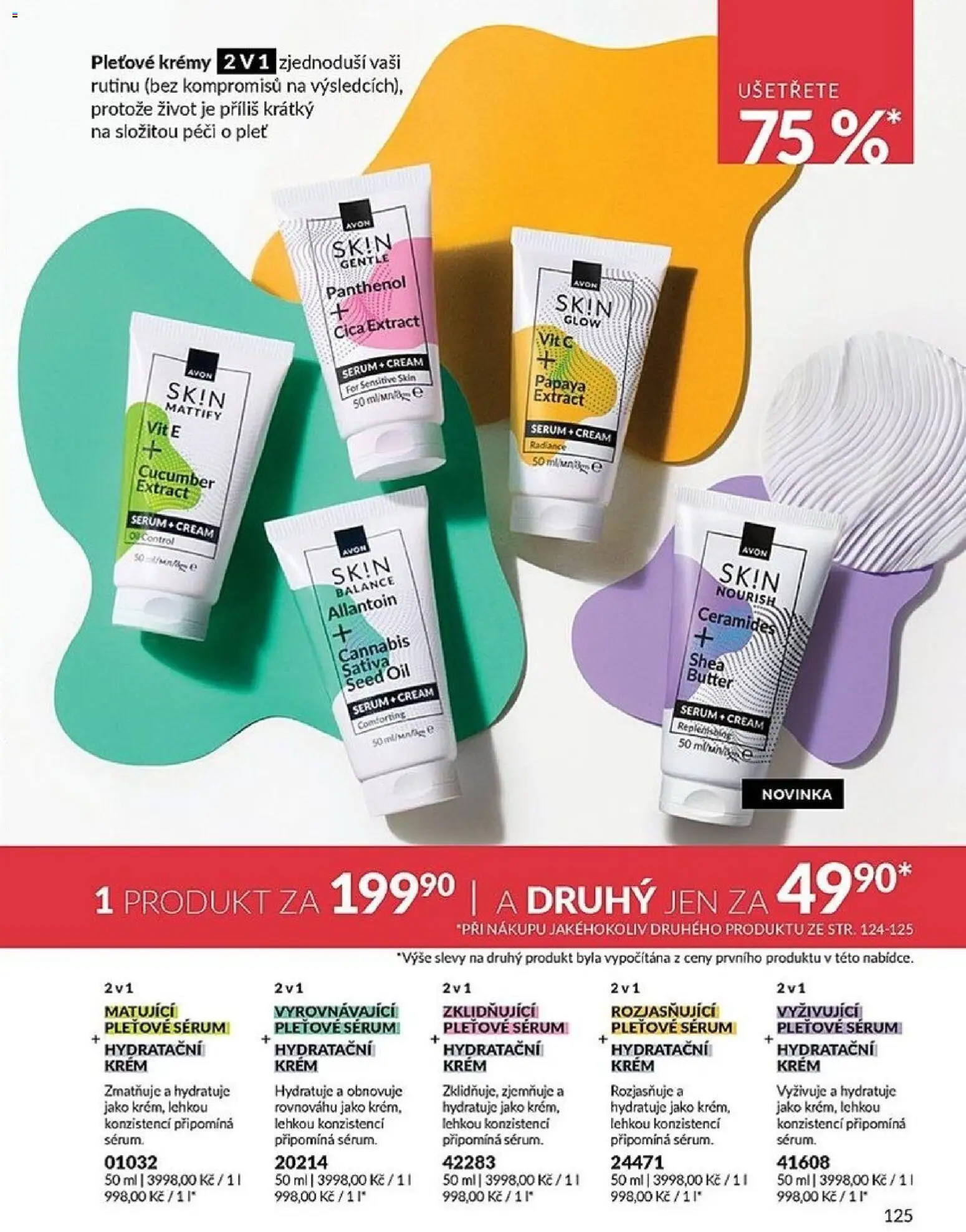 Avon katalog 2/2026 od 01.02.2026 | Strana: 125 | Produkty: Sérum, Krém, Hydratační krém, Panthenol