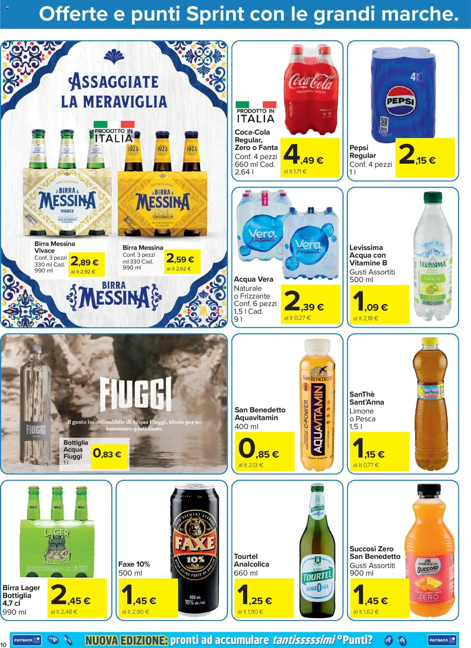 Volantino Carrefour del 02.01.2026 | Pagina: 10 | Prodotti: Pesca, Fanta, Arancia, Bottiglia
