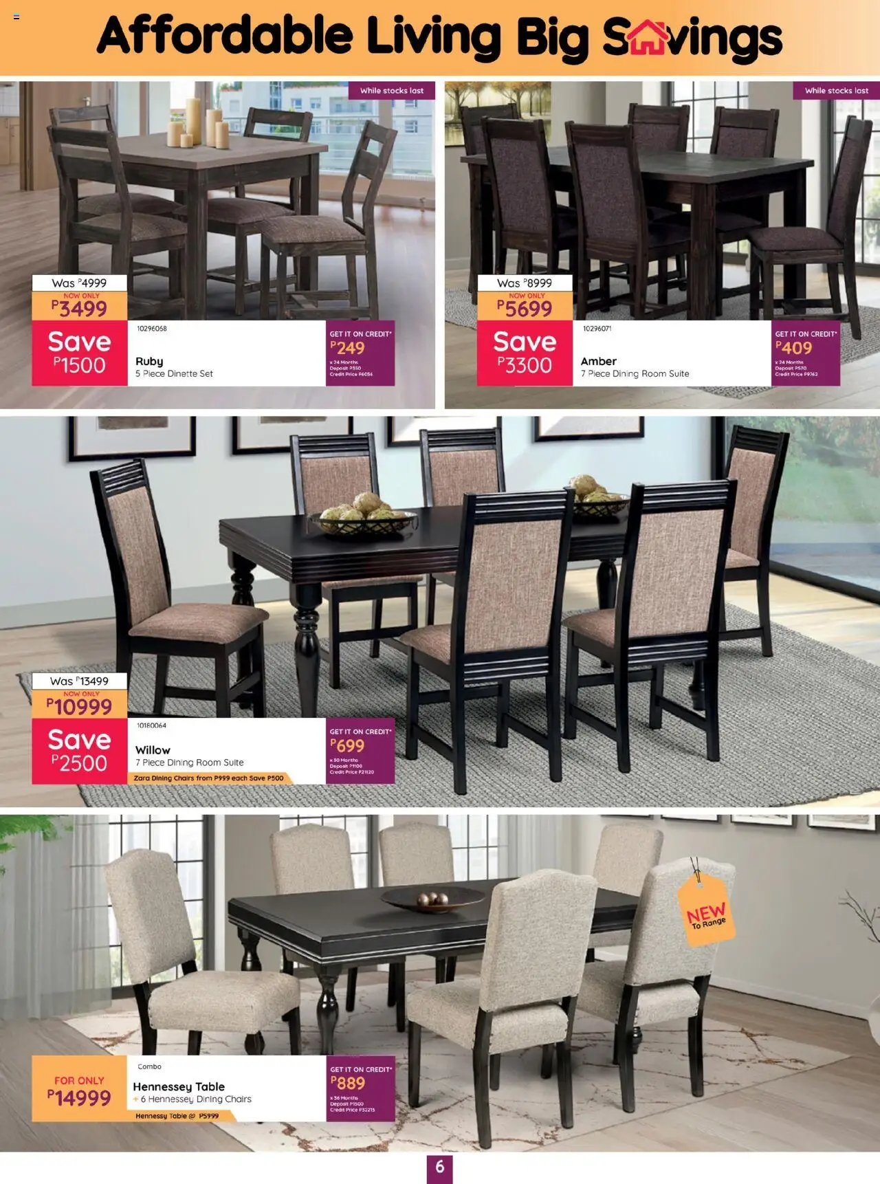 Bradlows Botswana Catalogue │ valid from 21.08.2025 | Page: 6 | Products: Table, Dining room suite, Dinette set
