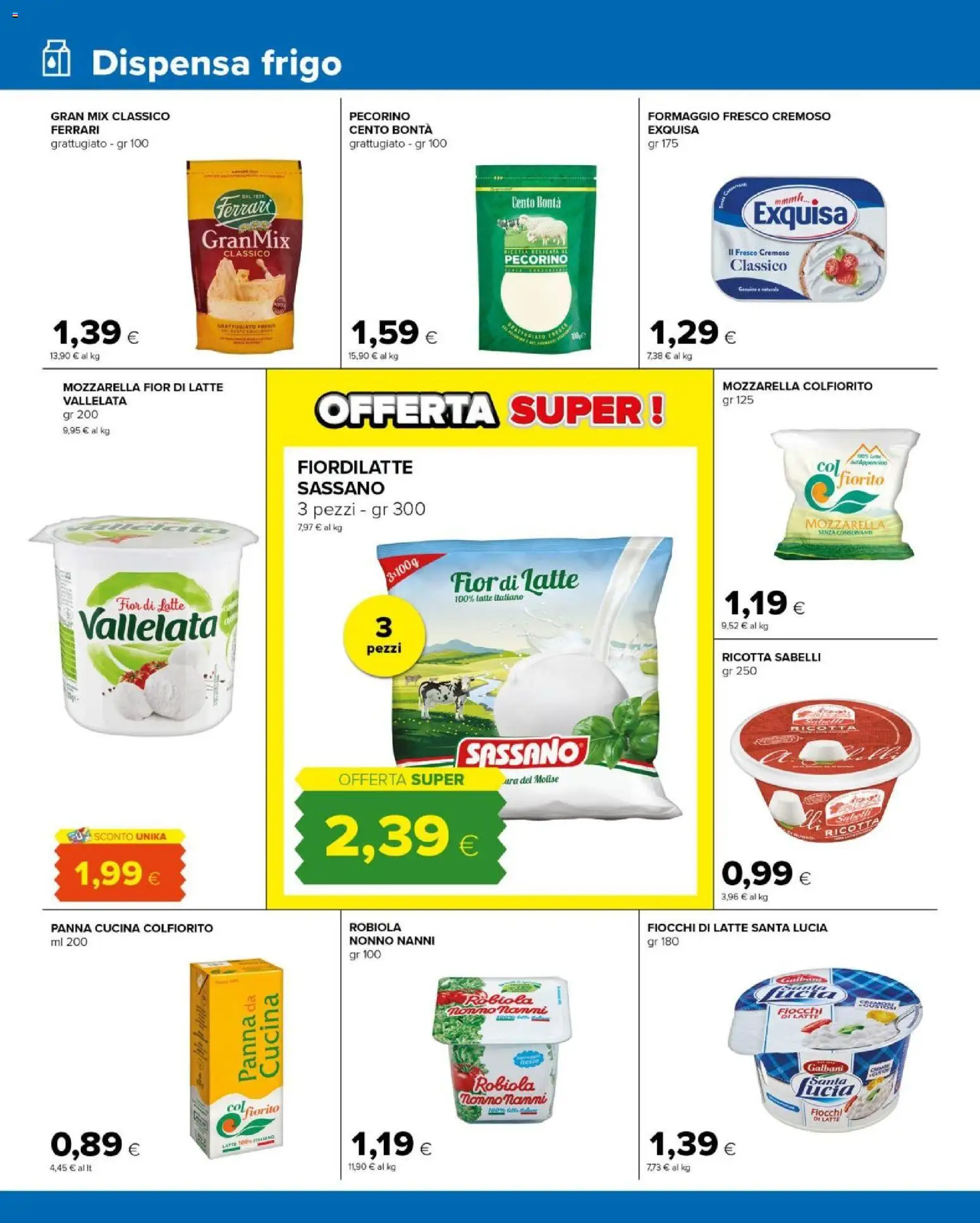 Volantino Tigre del 25.03.2026 | Pagina: 10 | Prodotti: Panna, Mozzarella, Ricotta, Pecorino