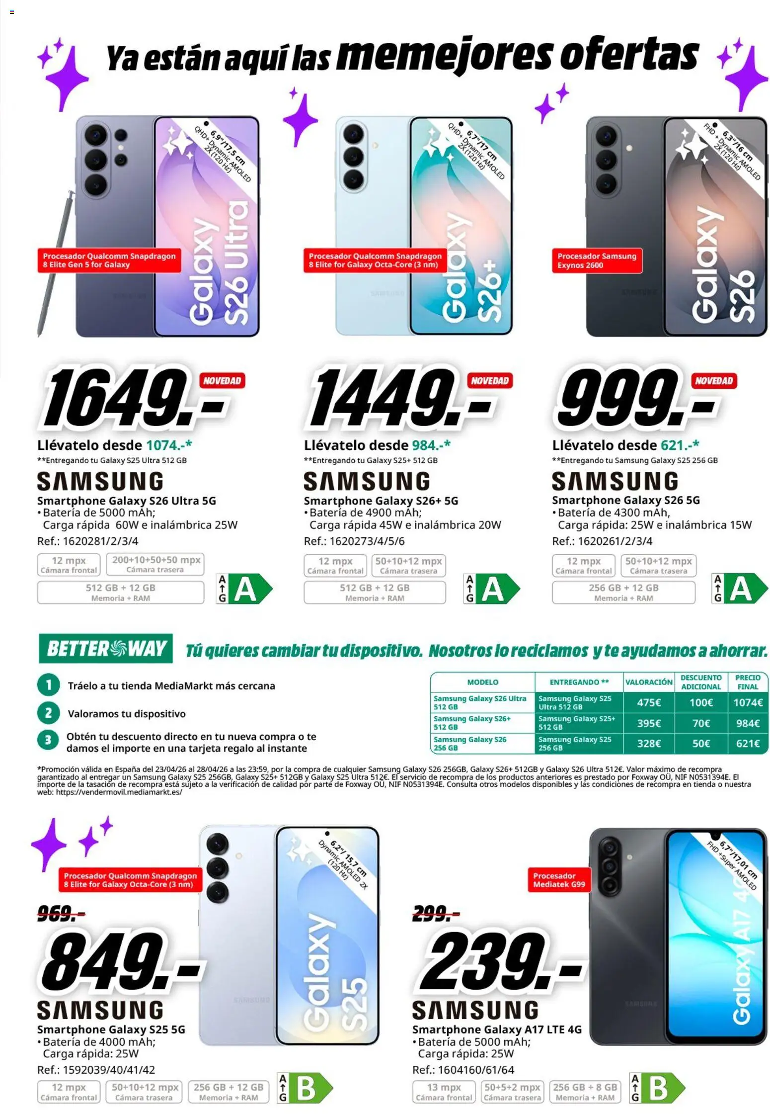 Media Markt folleto │ válido desde el 23.04.2026 | Página: 12 | Productos: Té, Smartphone, Cámara, Batería