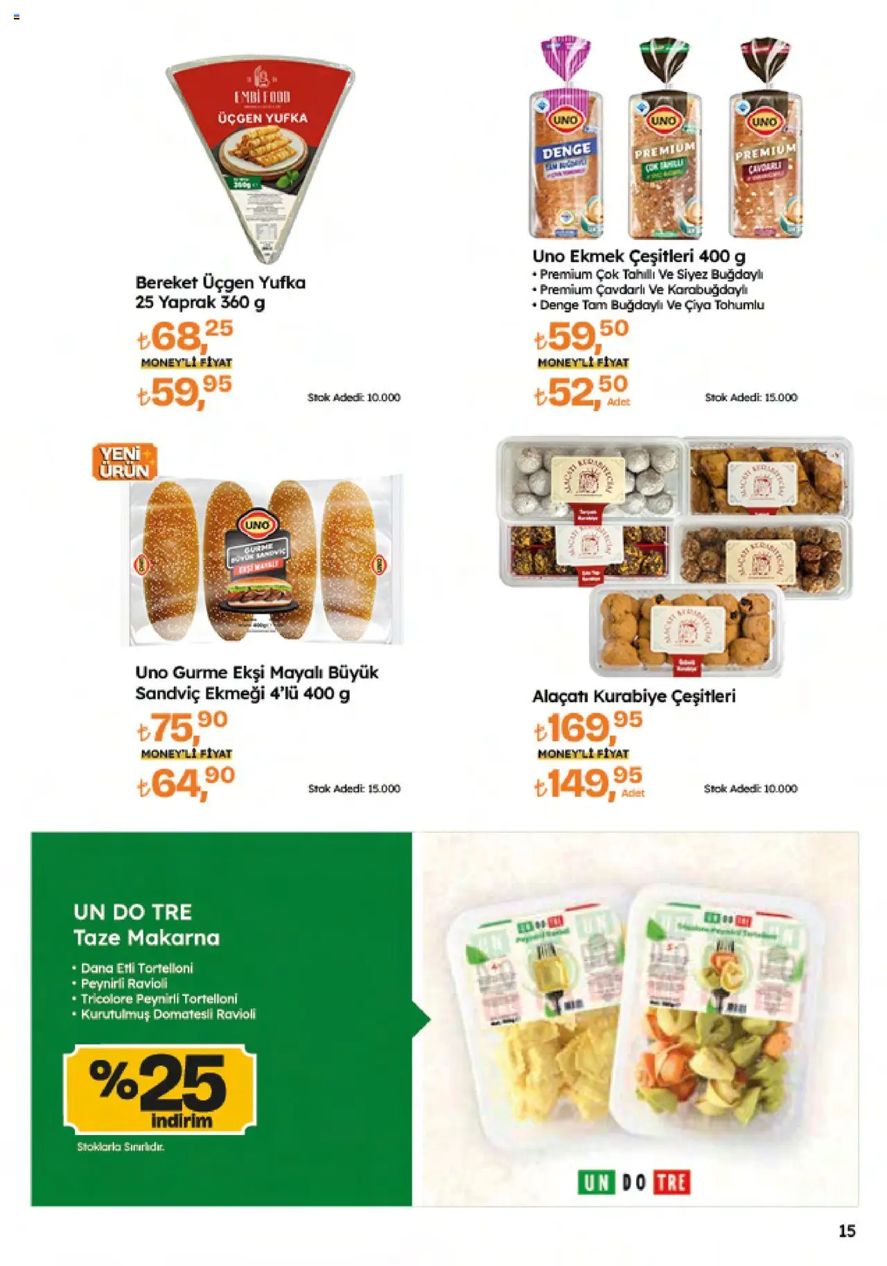 Migros Katalog - Migroskop - 25.09.2025 tarihinden itibaren geçerlidir | Sayfa: 15 | Ürünler: Ekmek, Makarna, Kurabiye