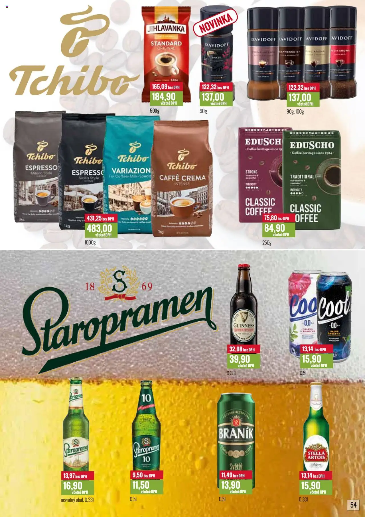 Ratio leták od 01.08.2025 | Strana: 55 | Produkty: Tchibo, Jihlavanka, Caffè crema, Stella Artois
