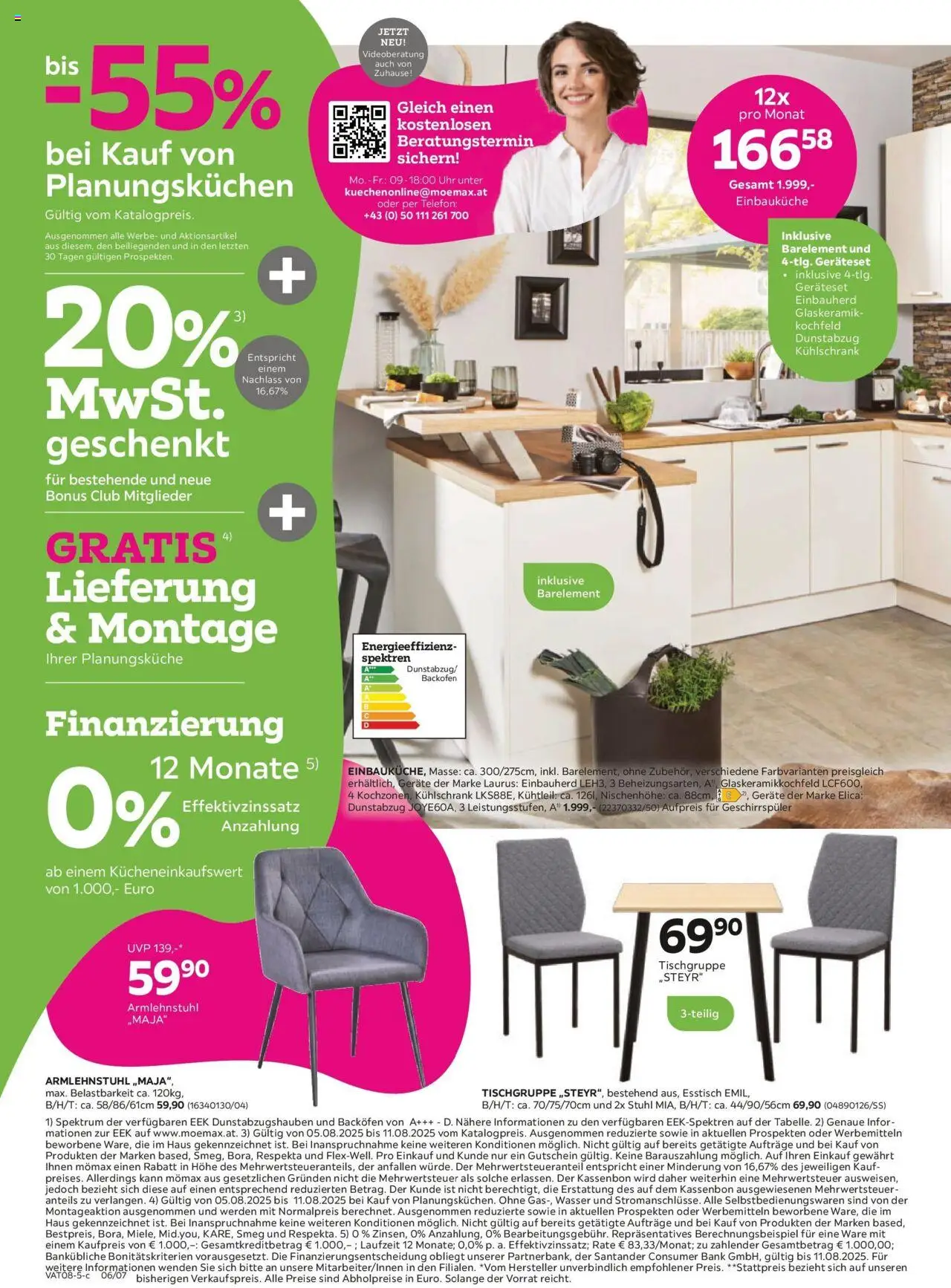 Mömax Prospekt aktuell gültig ab 05.08.2025 | Seite: 6 | Produkte: Telefon, Kühlschrank, Geschirrspüler, Stuhl