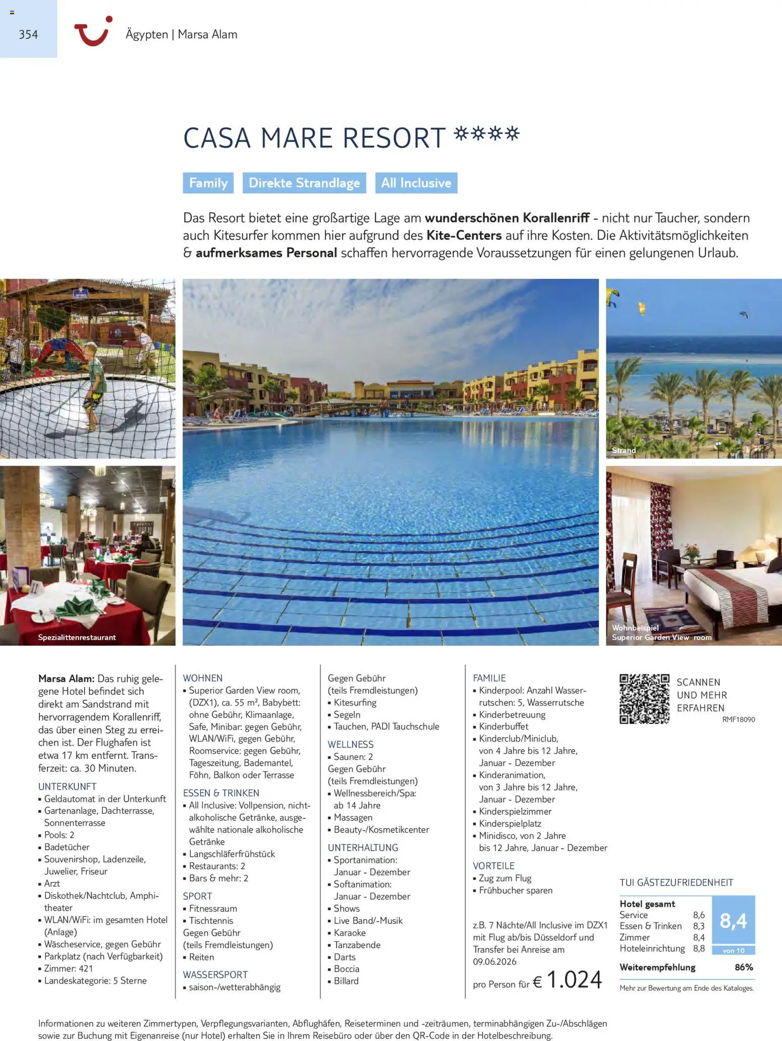 Aida  Südeuropa & Nordafrika 2026/27 – gültig ab 01.01.2026 | Seite: 354 | Produkte: Babybett, Wasser