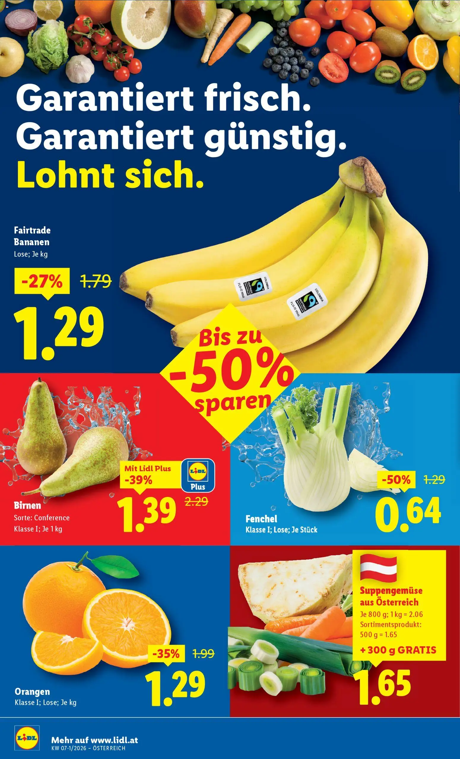 Lidl Flugblatt - Oberpullendorf, Güssing, Oberwart gültig ab 05.02.2026 | Seite: 36 | Produkte: Orangen, Bananen
