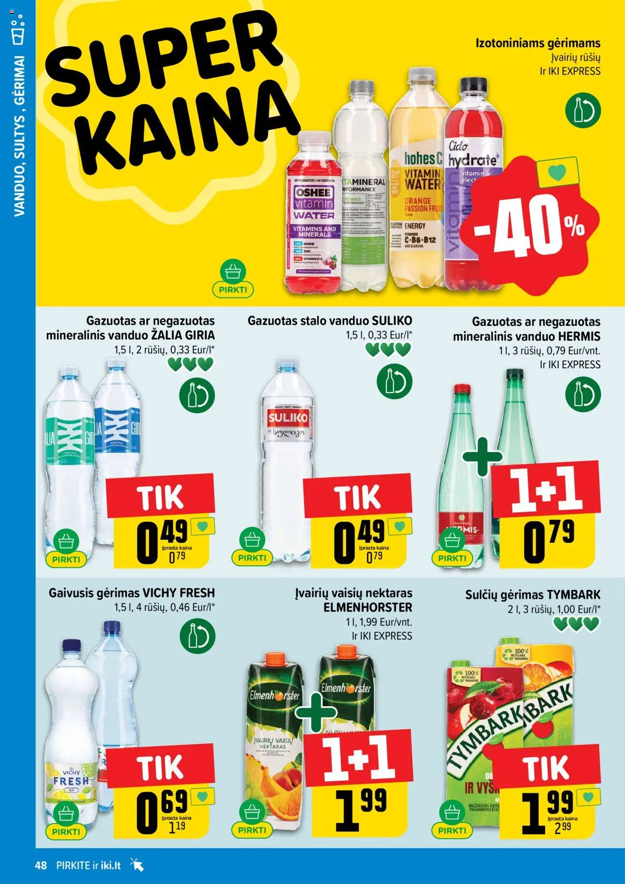 IKI leidinys│galioja nuo 18.08.2025 | Puslapis: 48 | Prekių: Gaivusis gėrimas, Mineralinis vanduo