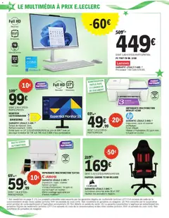 E.Leclerc - Prévisualisation de IMPRIMANTE MULTIFONCTION DESKJET 4230E, GARANTIE LÉGALE 2 ANS. (1), Impression, copie et scanner, multipages., Ecran intégré., Vitesse d'impression: 8,5 ppm noir,, 5,5 ppm en couleur. valide à partir de 02.12.2025 | Page: 36