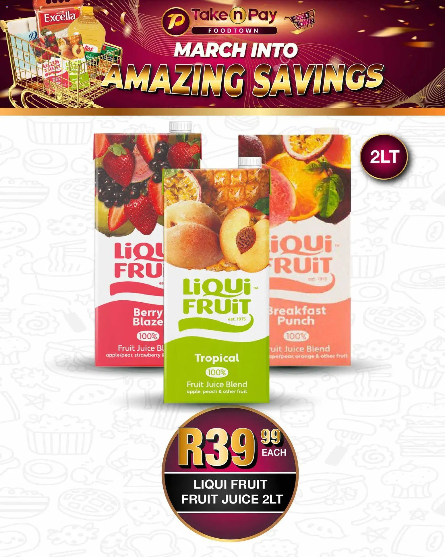 New Take n Pay catalogue – valid from 02.03.2026 | Page: 3 | Products: Juice, Fruit, Peach