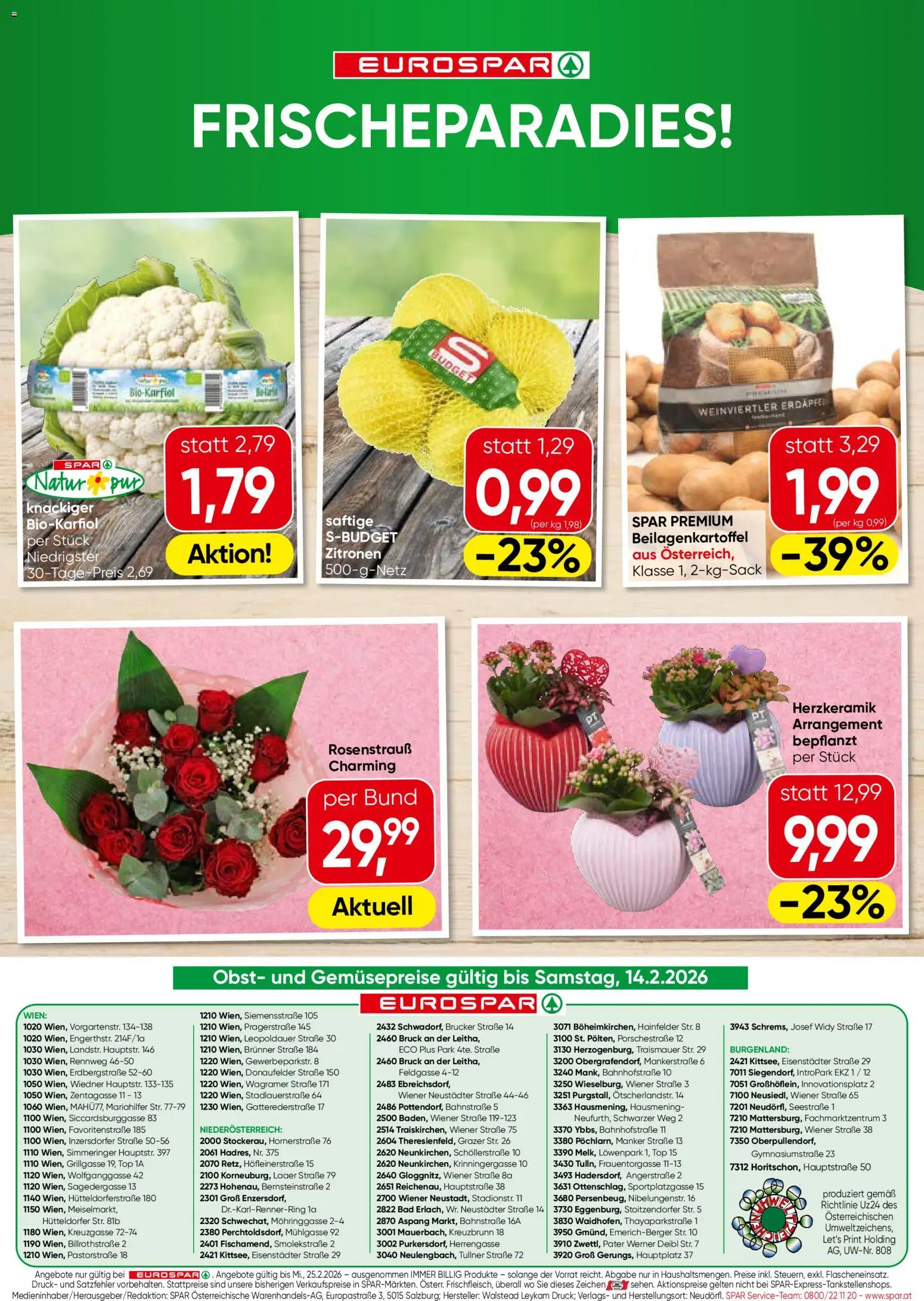 Eurospar Flugblatt - Burgenland gültig ab 12.02.2026 | Seite: 16 | Produkte: Obst, Bad