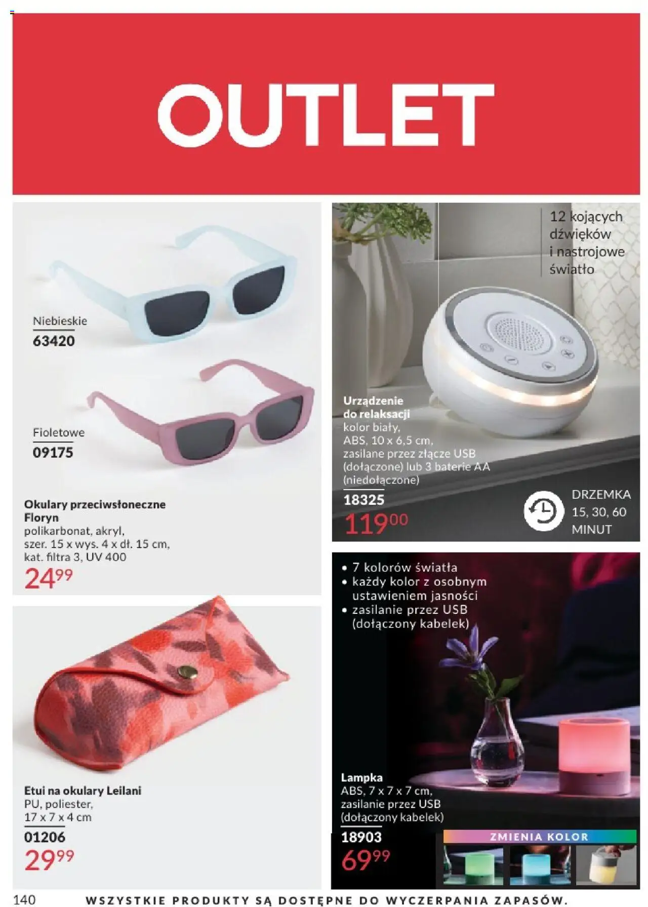 Avon Katalog 08 2025 od 01.08.2025 | Strona: 140 | Produkty: Złącze, USB, Baterie, Okulary przeciwsłoneczne