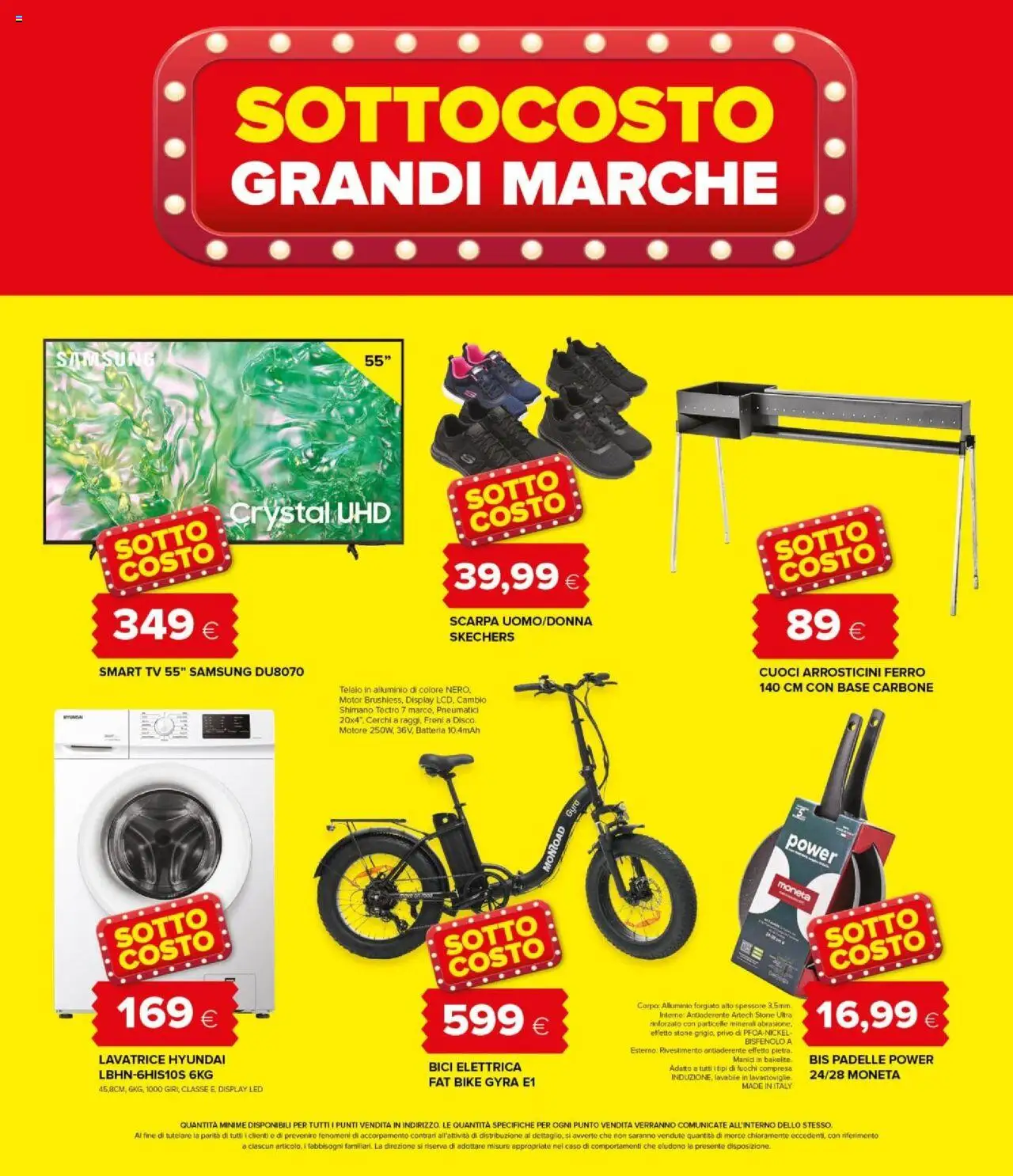 Volantino Oasi del 11.09.2025 | Pagina: 9 | Prodotti: Lavatrice, Bici elettrica, Arrosticini, Batteria