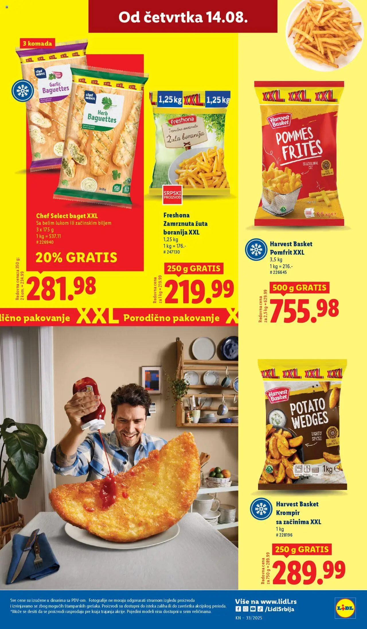 Lidl katalog - važi od 14.08.2025 | Strana: 23 | Proizvode: Boranija, Krompir, Pomfrit, Pakovanje