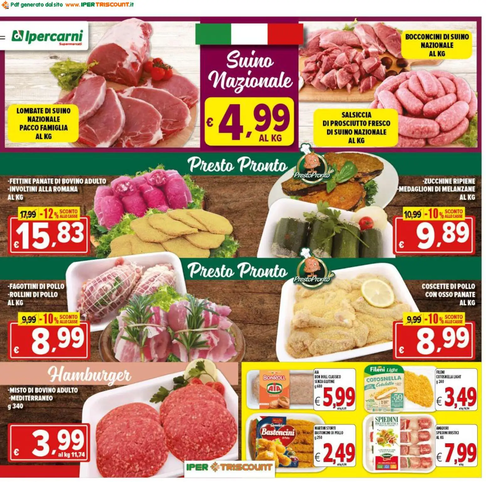 Volantino Ipertriscount del 25.02.2026 | Pagina: 11 | Prodotti: Pollo, Melanzane, Zucchine, Rustici