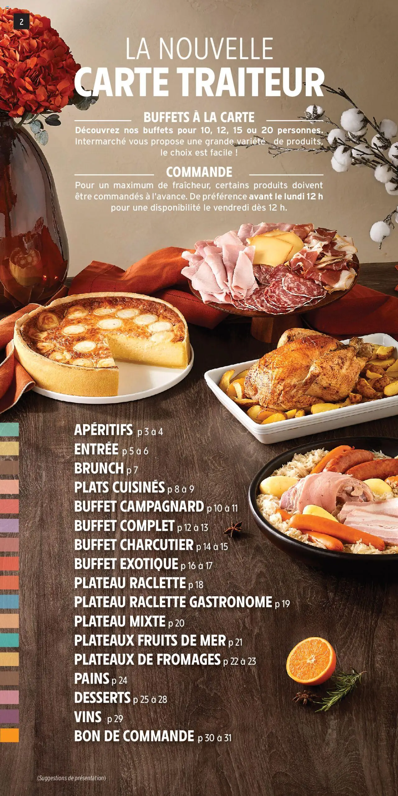 {H1} | Page: 2 | Produits: Fruits de mer, La nouvelle carte traiteur, Raclette, Buffet