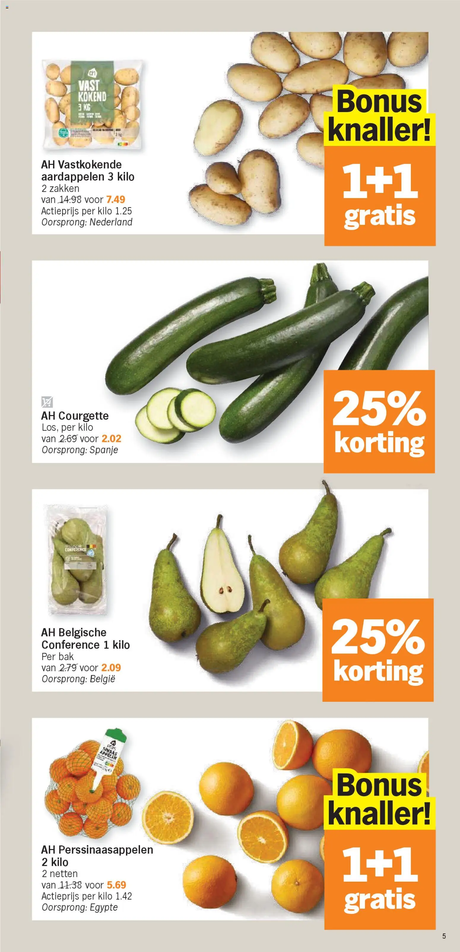 {H1} | Pagina: 5 | Producten: Appelen, Courgette