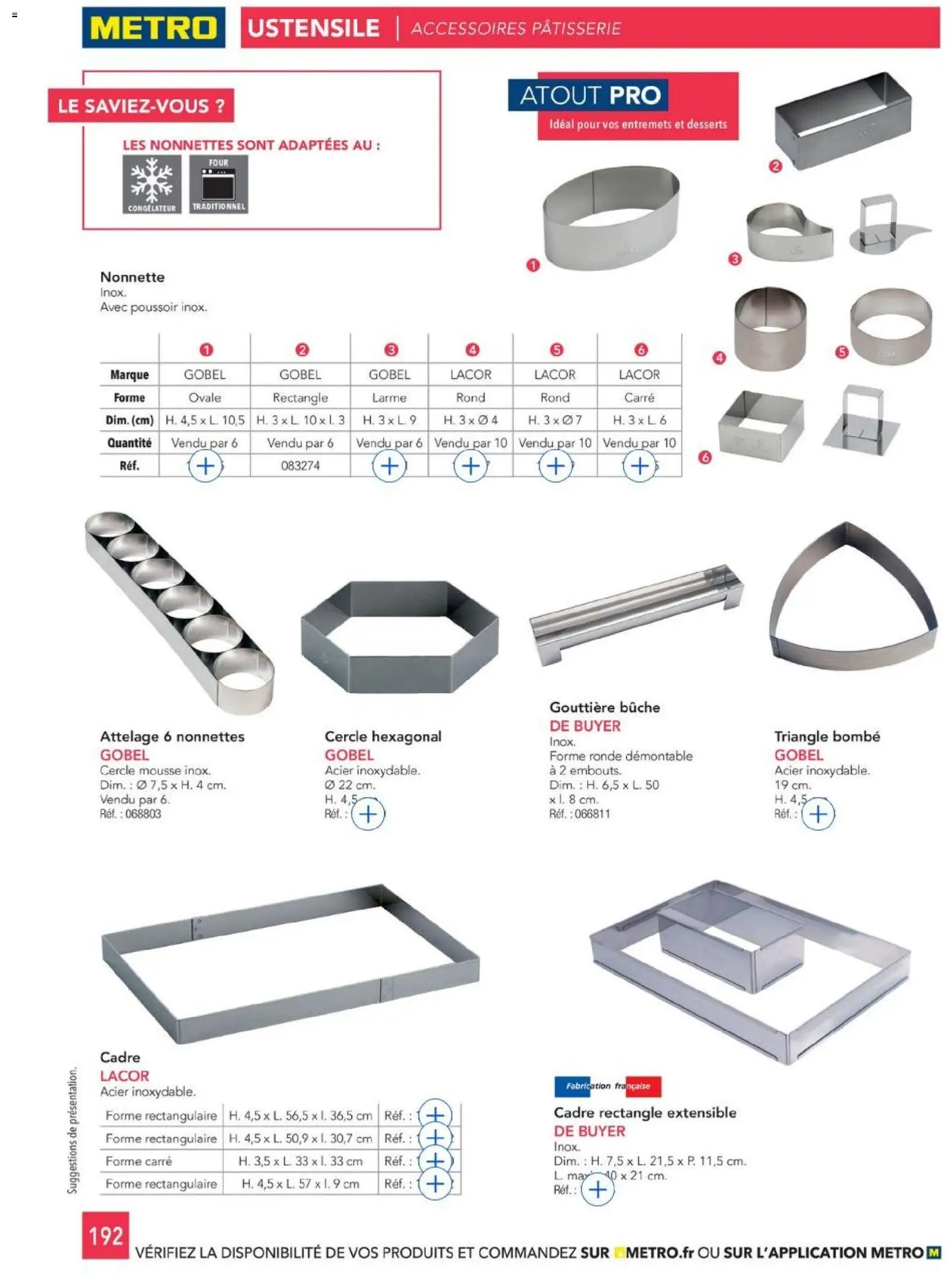 {H1} | Page: 192 | Produits: Congélateur, Four, Mousse, Cadre
