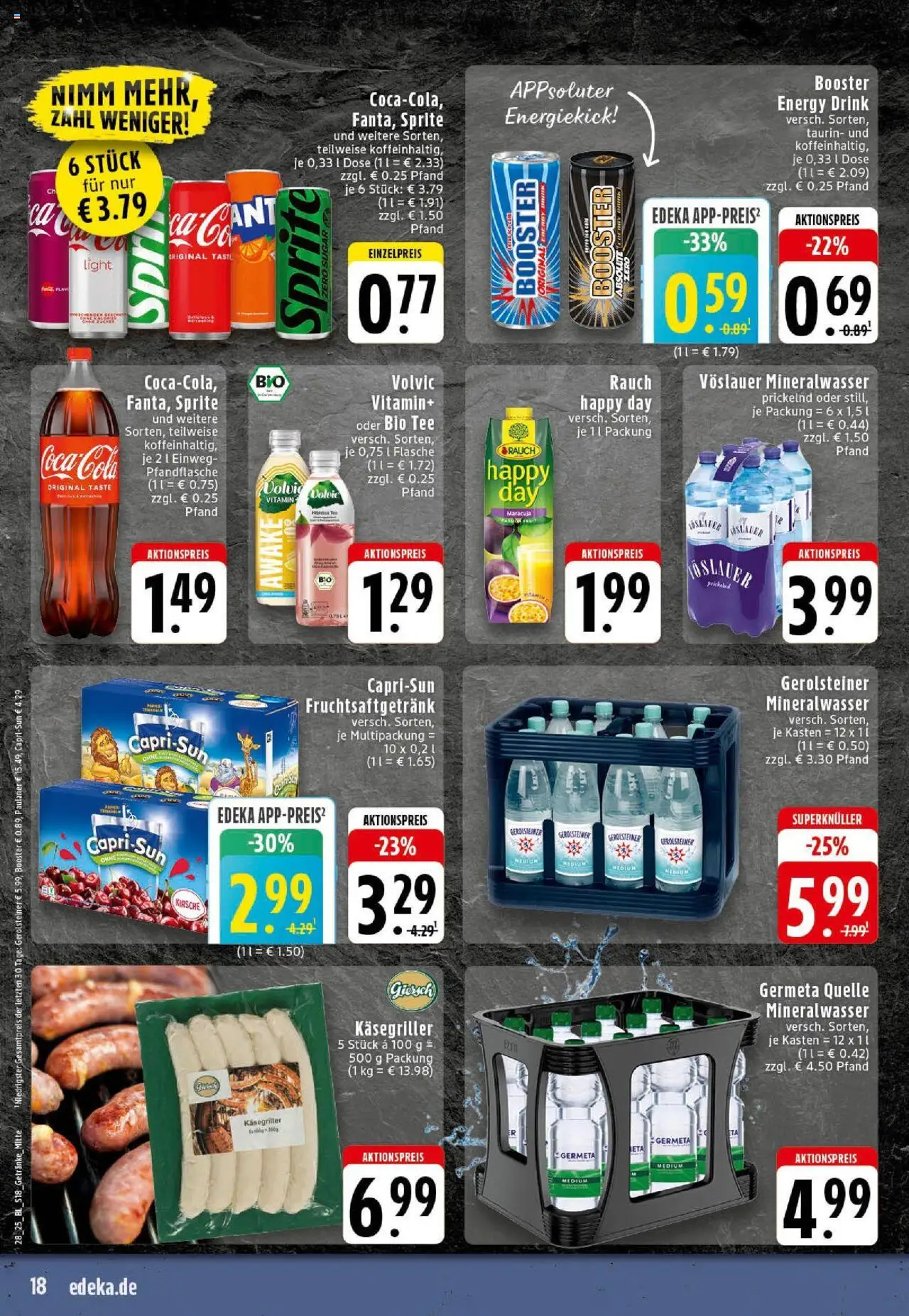 Edeka prospekt Westerkappeln	 - gültig ab dem 06.07.2025 | Seite: 18 | Produkte: Sprite, Energy, Volvic, Gerolsteiner