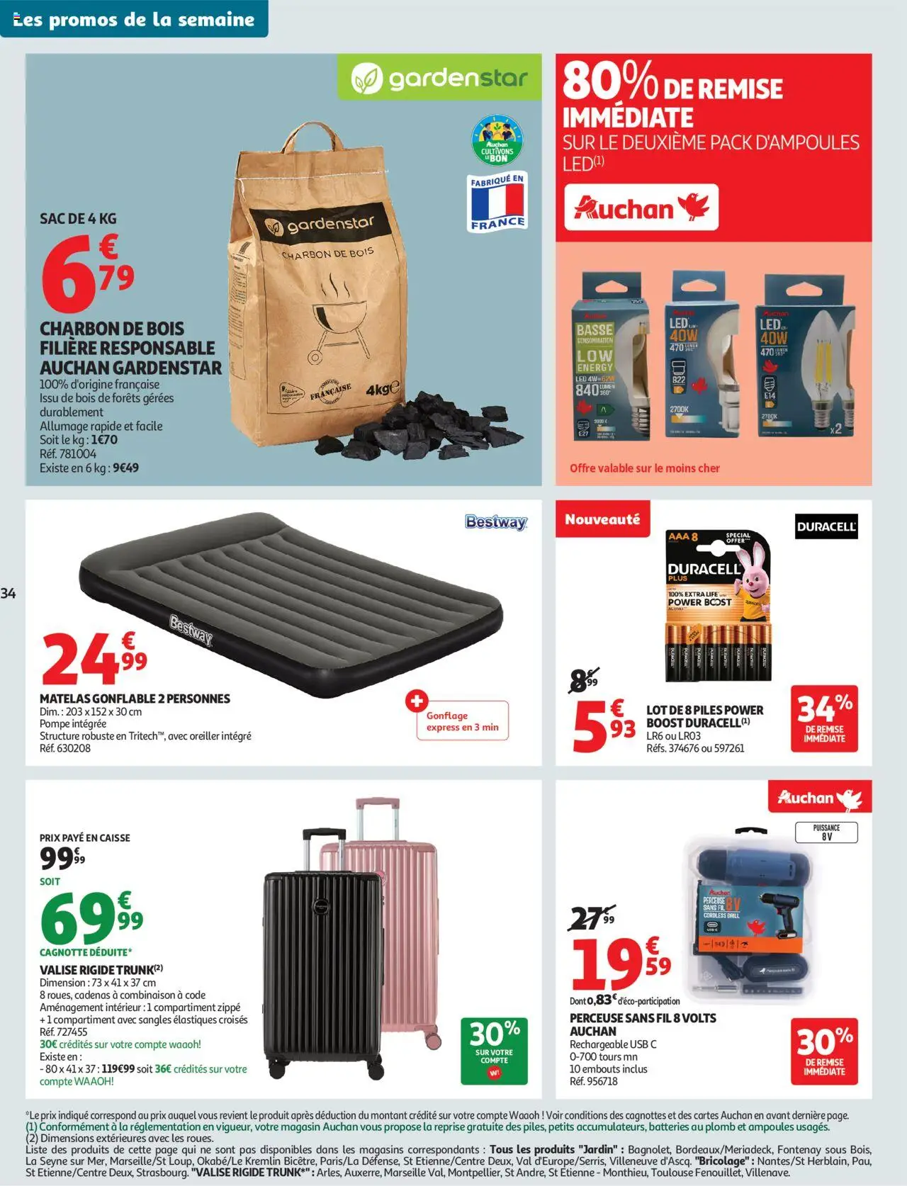  | Page: 34 | Produits: Charbon De Bois, Matelas, Élastiques, Combinaison