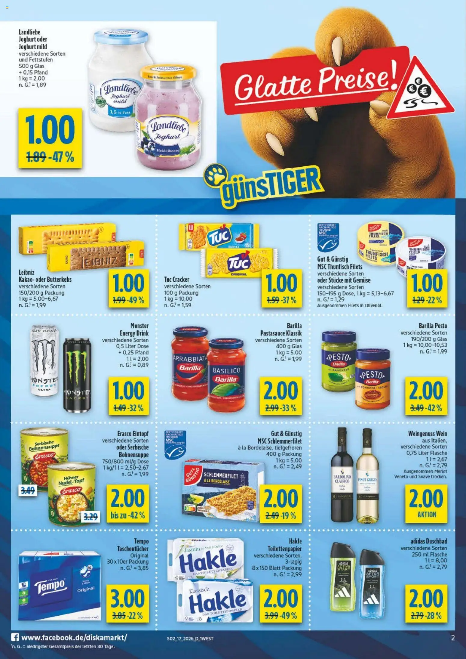 Diska - Diska Angebote Bayern KW17 – gültig ab 20.04.2026 | Seite: 2 | Produkte: Joghurt, Merlot, Landliebe joghurt, Wein