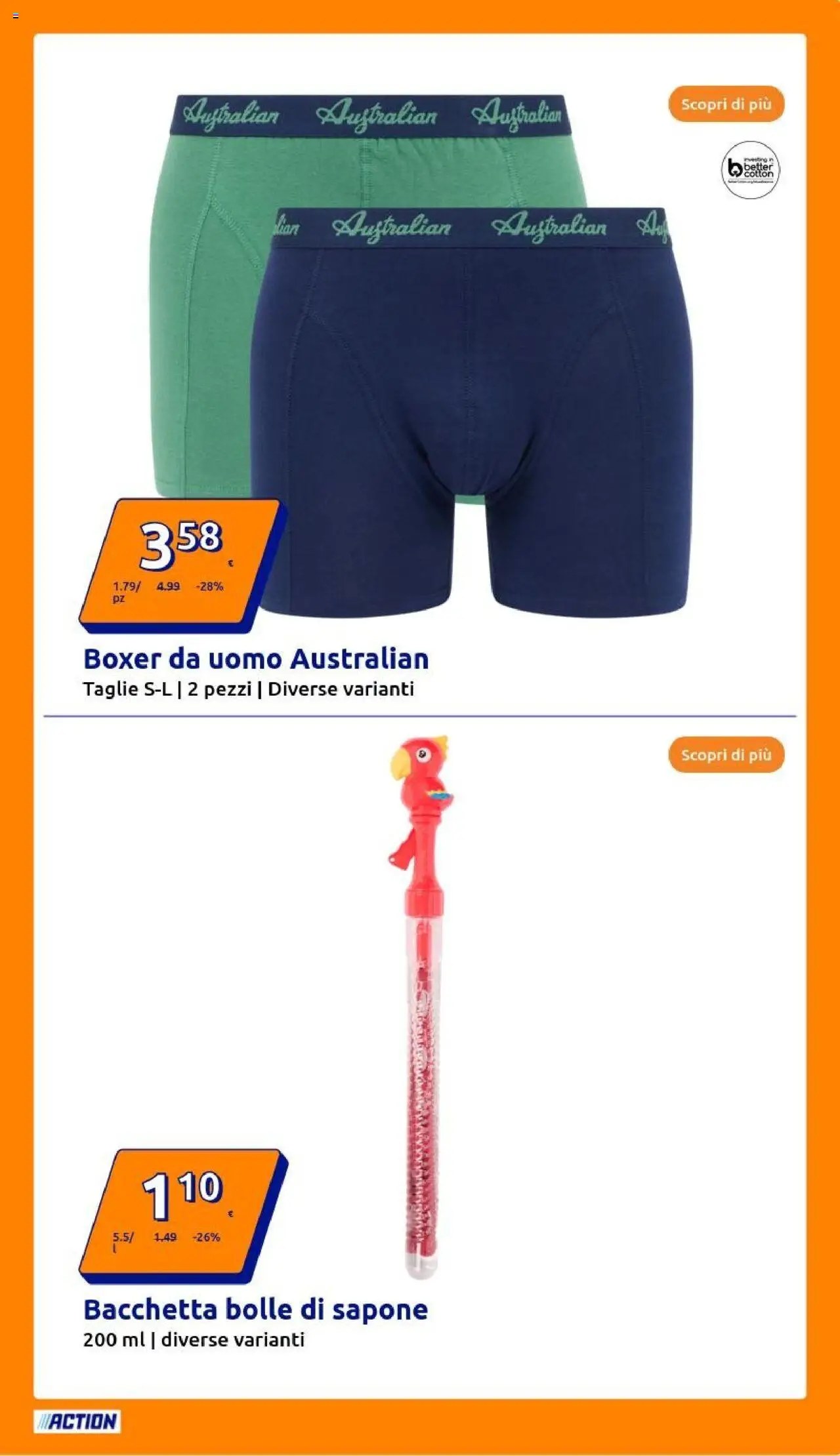Volantino Action del 13.08.2025 | Pagina: 5 | Prodotti: Sapone, Boxer