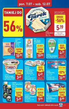 Aldi Gazetka od 07.07.2025 | Strona: 17 | Produkty: Twaróg półtłusty, Serek, Ricotta, Ser cheddar
