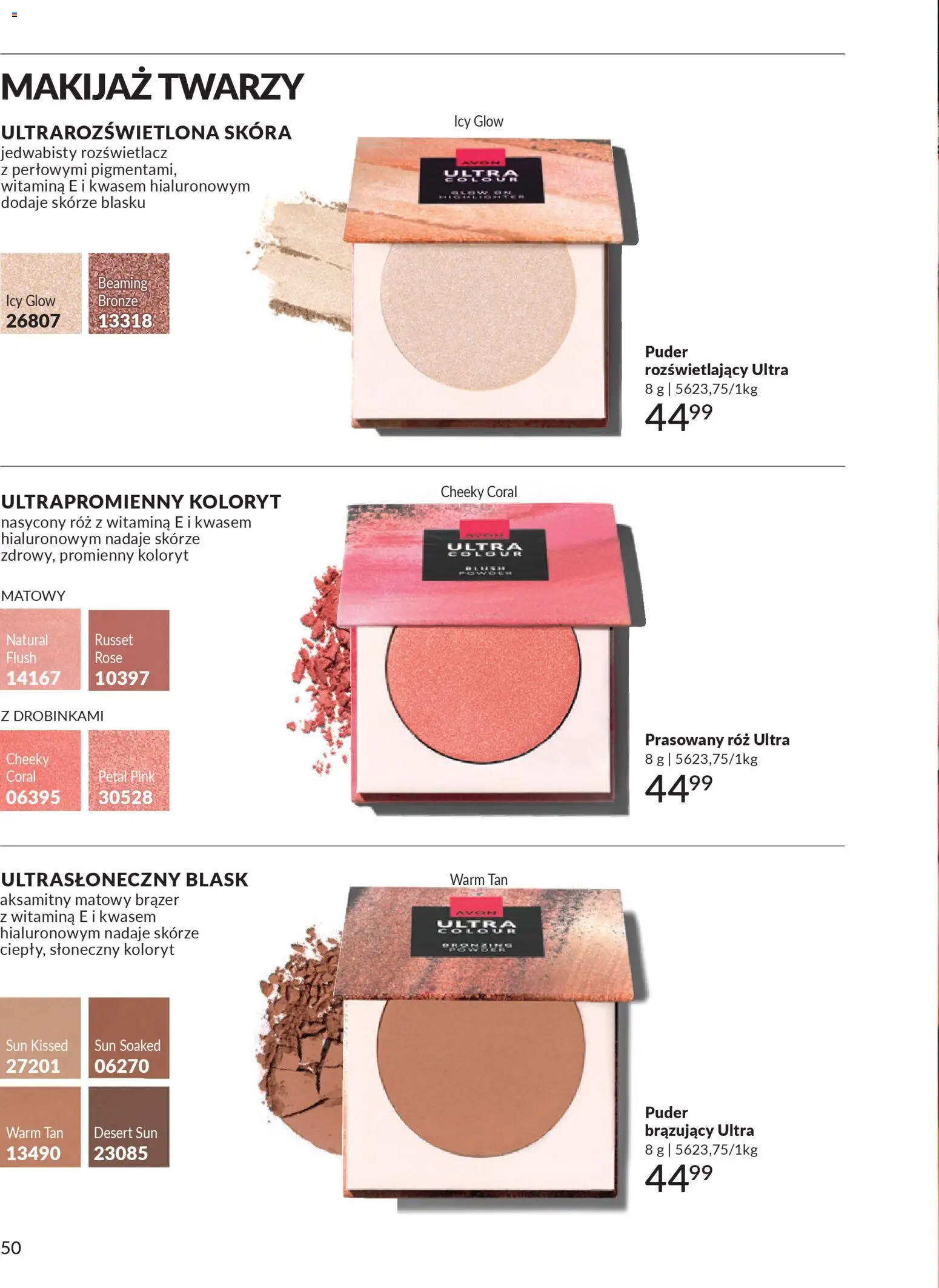 Avon Katalog 1 2026 od 01.01.2026 | Strona: 49 | Produkty: Makijaż, Puder, Róż, Rozświetlacz