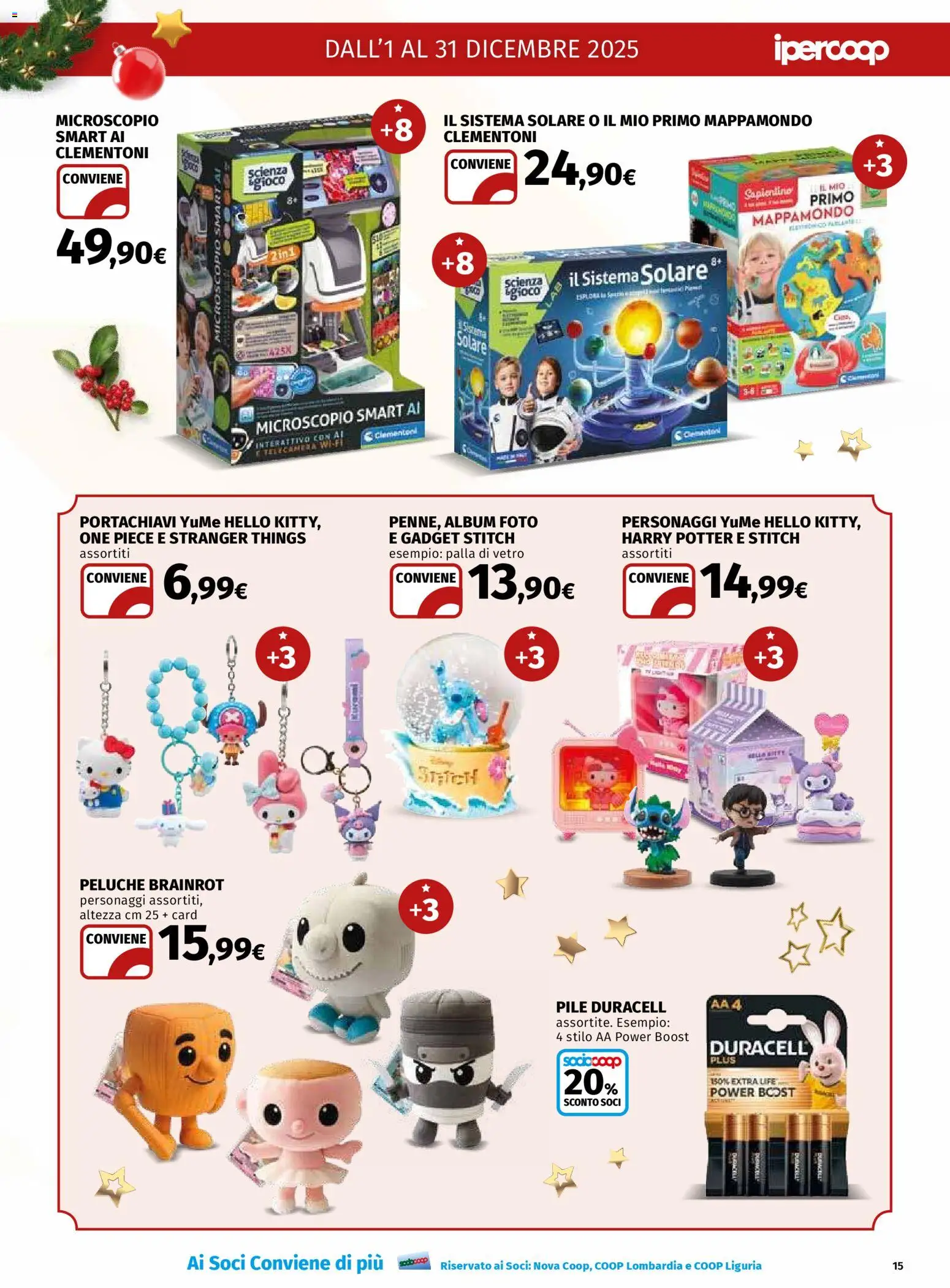 Volantino Ipercoop del 01.12.2025 | Pagina: 15 | Prodotti: Pile, Peluche