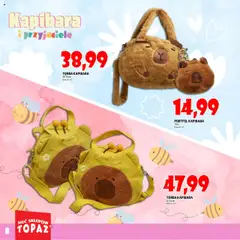 Pogląd oferty "Topaz Gazetka - Kapibara" - ważna od 24.09.2025 | Strona: 8 | Produkty: Portfel, Torba