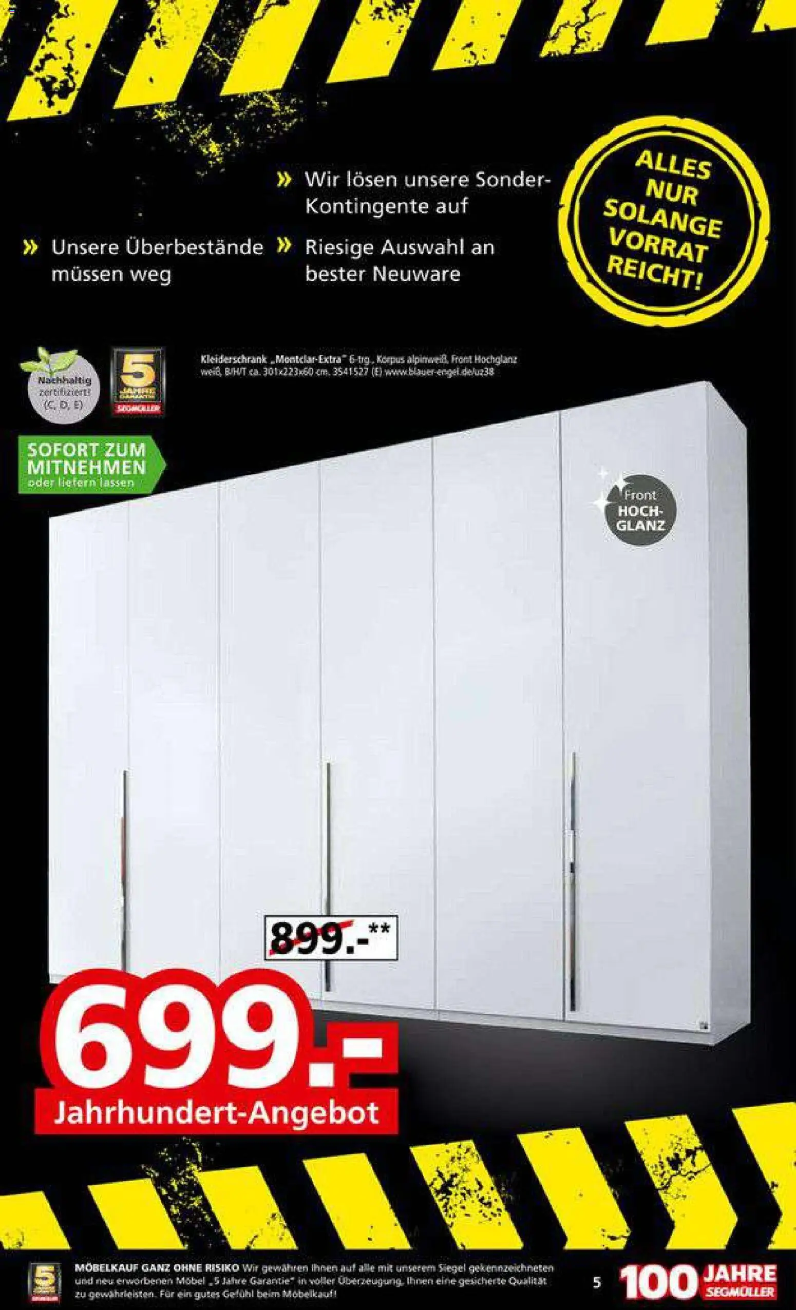 Segmüller Lagerausverkauf bei Segmüller – gültig ab 22.11.2025 | Seite: 5 | Produkte: Kleiderschrank