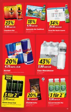 Valser Mineralwasser, Still/Prickelnd 6 x 1,5 Liter ab 30.12.2025 gültig | Seite: 17 | Produkte: Red bull, Mineralwasser, Kaffee, Bier
