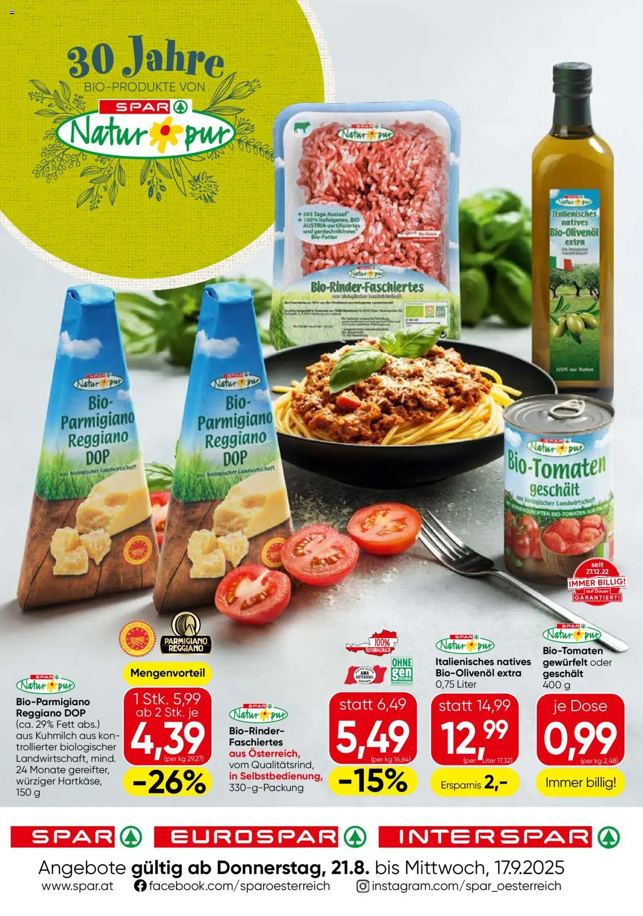 Spar Natur*pur - Tirol gültig ab 21.08.2025 | Seite: 1