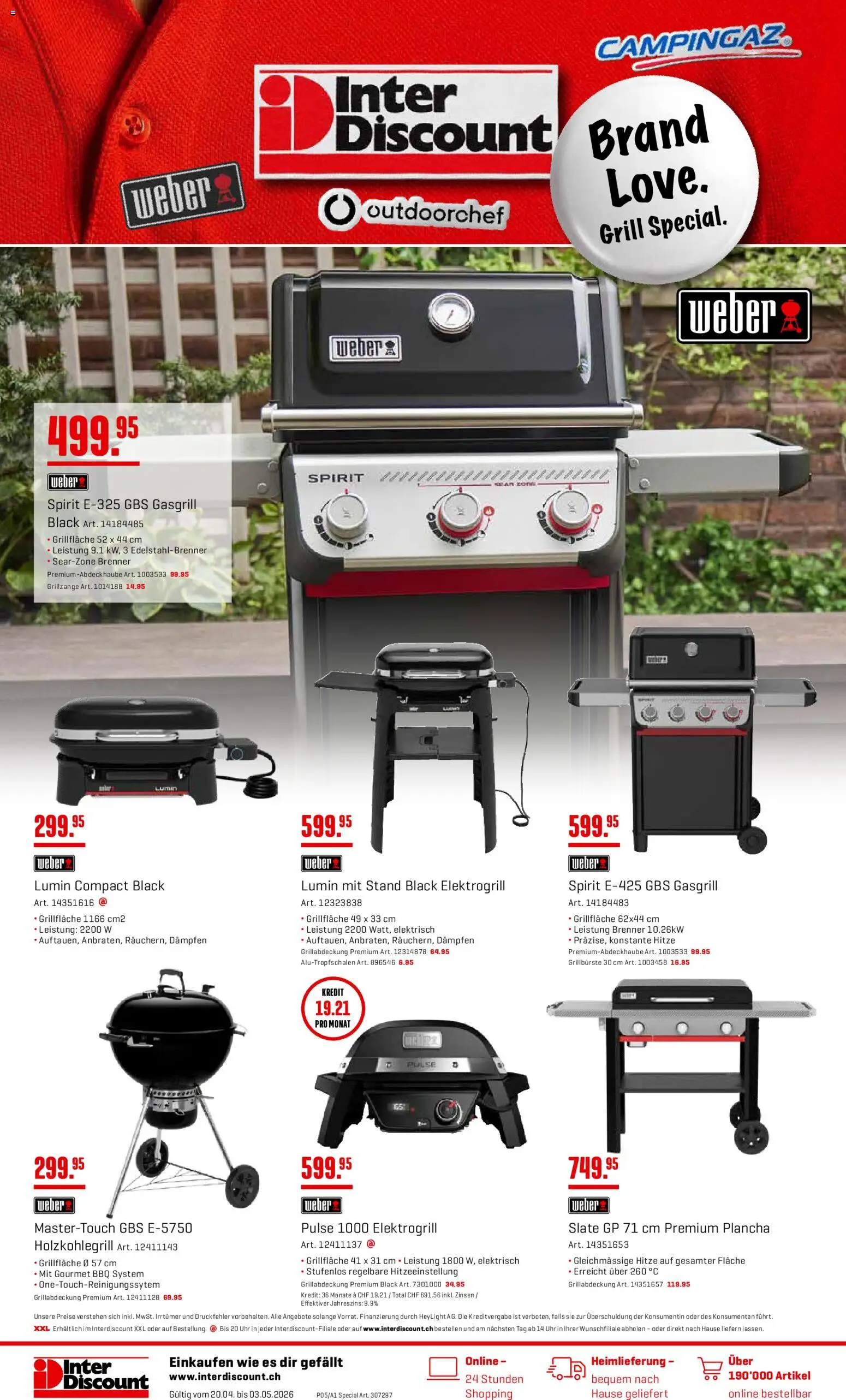 Interdiscount aktionen Grill und eScooter – gültig ab 20.04.2026 | Seite: 1 | Produkte: Uhr, Grill
