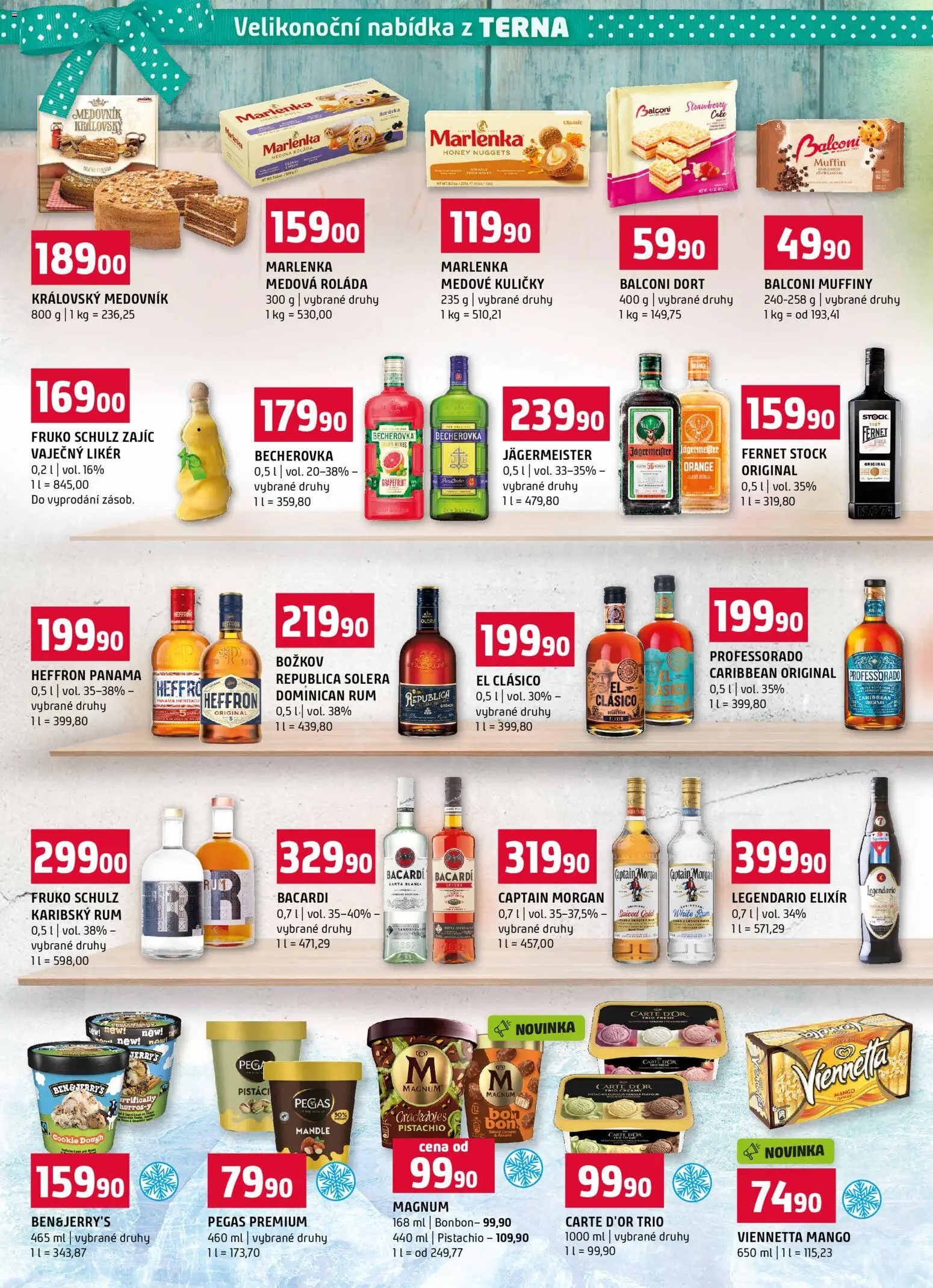 Terno leták - Jarní speciál od 10.03.2026 | Strana: 10 | Produkty: Magnum, Božkov, Becherovka, Kuličky