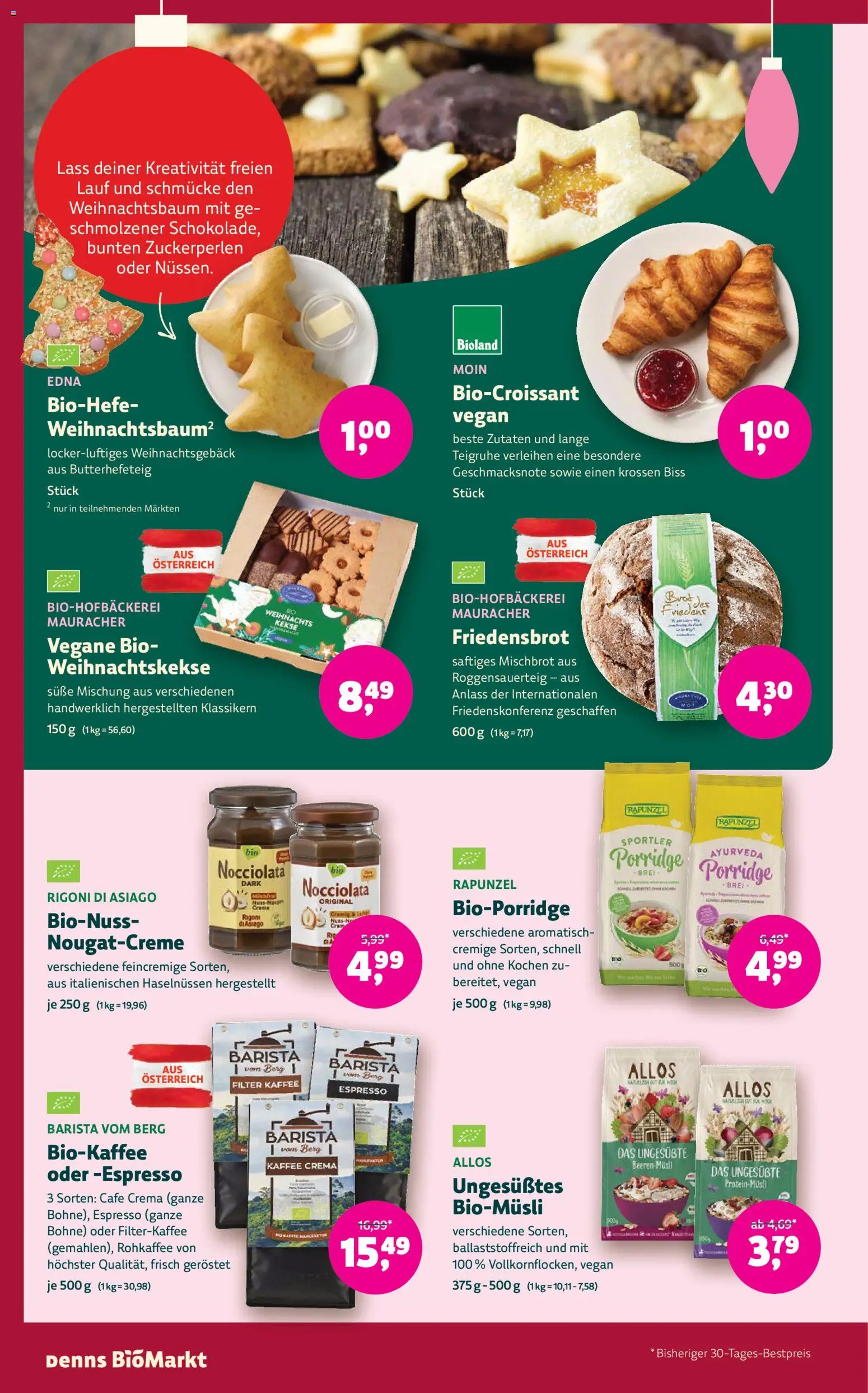 Denns BioMarkt Angebote gültig ab 03.12.2025 | Seite: 8 | Produkte: Kekse, Creme, Brot, Kaffee
