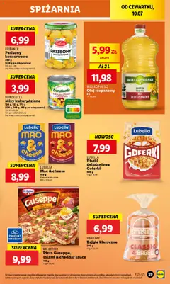 Lidl Gazetka od 10.07.2025 | Strona: 51 | Produkty: Pizza, Płatki, Makaron, Warzywa