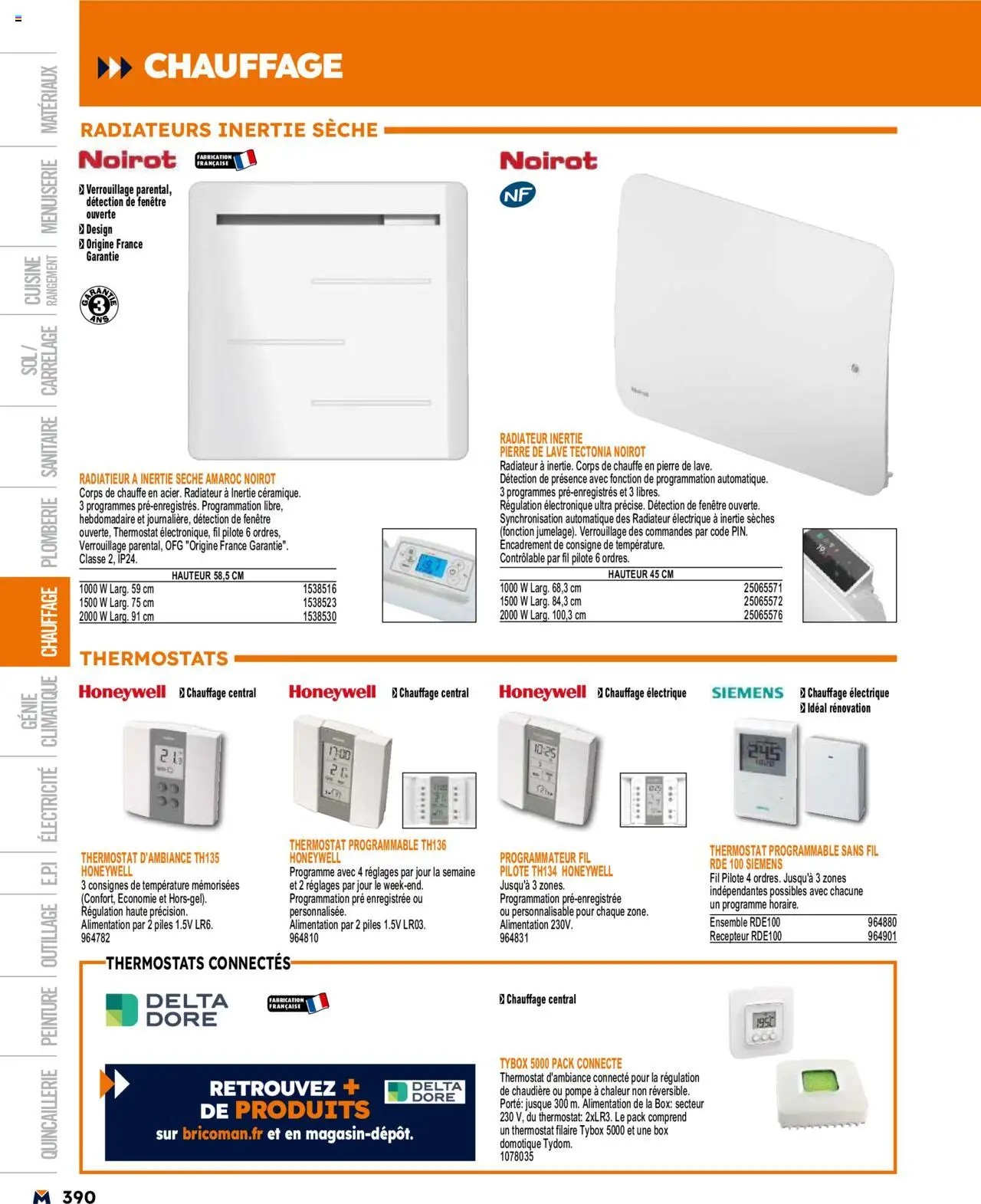  | Page: 390 | Produits: Porte, Radiateur, Piles