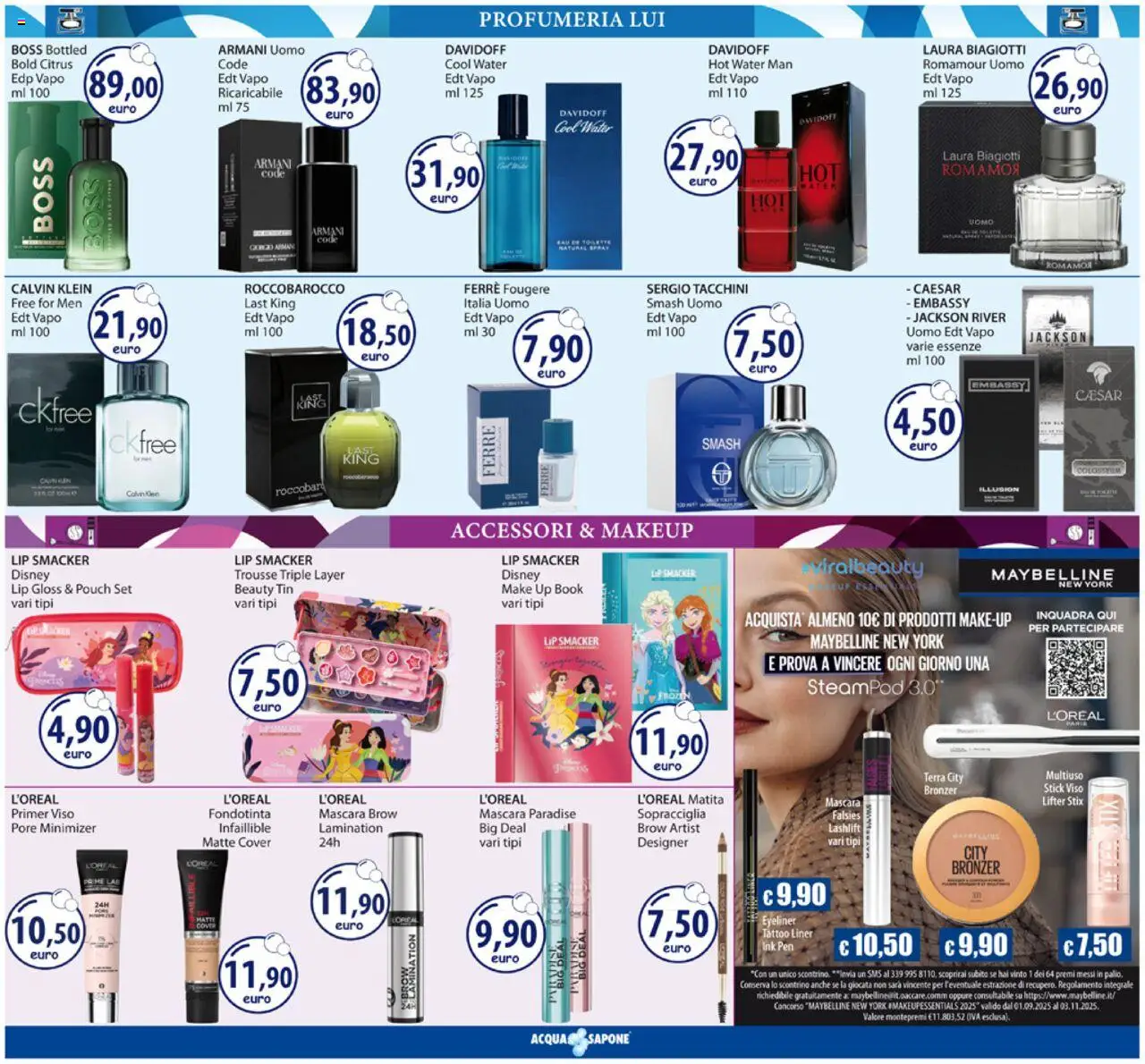 Volantino Acqua e Sapone del 06.10.2025 | Pagina: 3 | Prodotti: Mascara, Eyeliner, Fondotinta, Terra