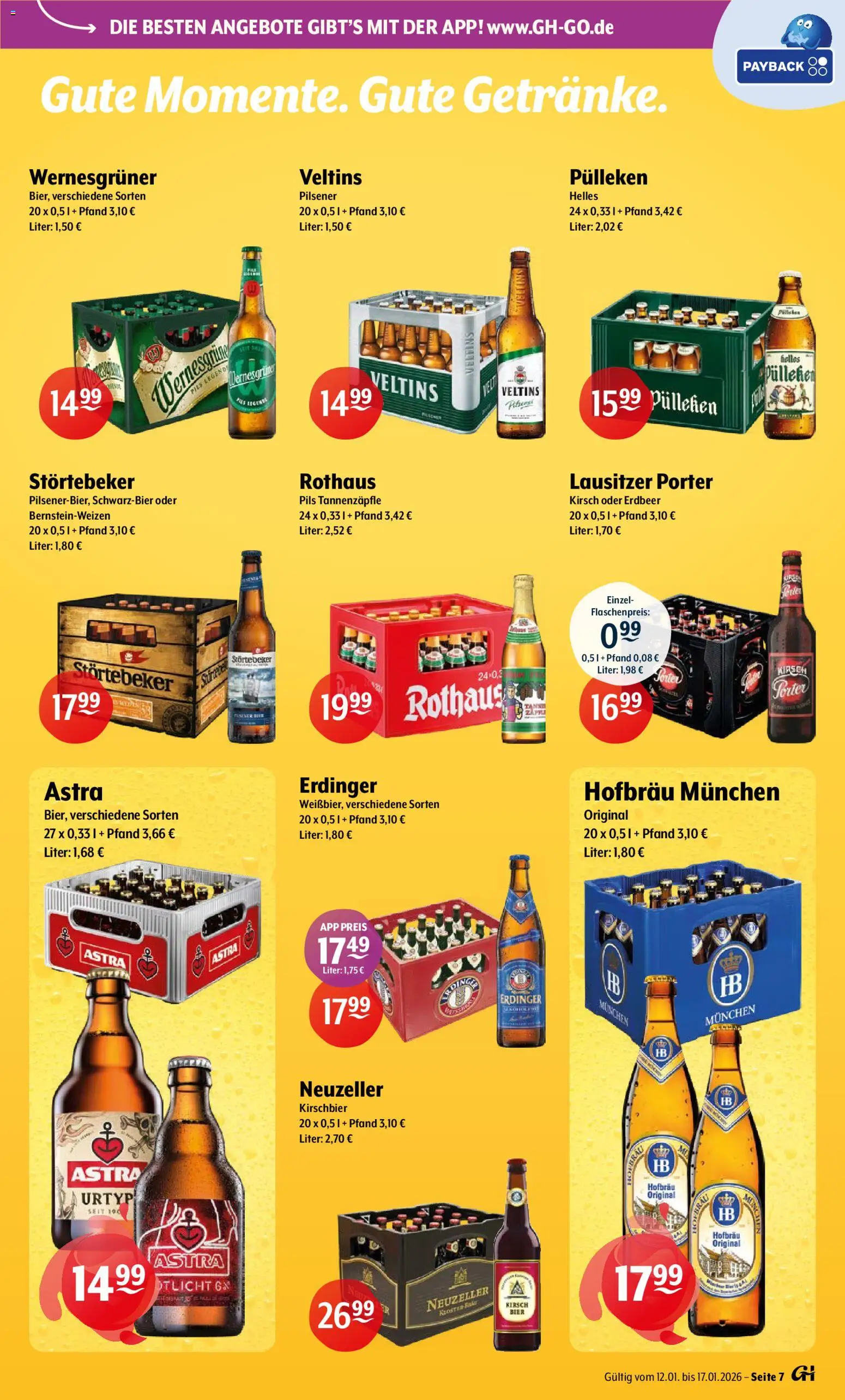Trink und Spare Prospekt – gültig ab 12.01.2026 | Seite: 7 | Produkte: Pils, Astra, Veltins pulleken, Veltins