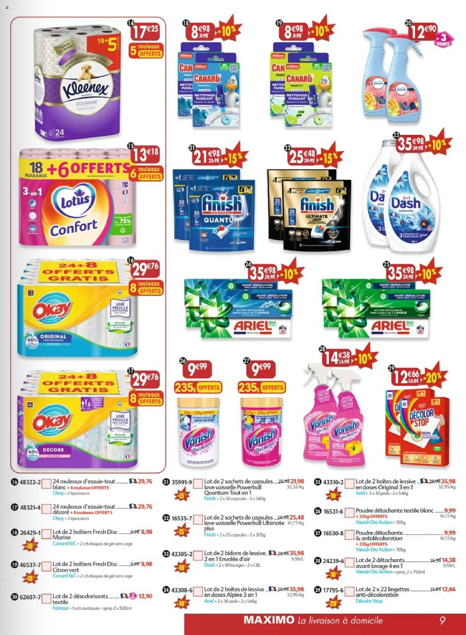 {H1} | Page: 9 | Produits: Citron, Citron vert, Poudre, Lessive