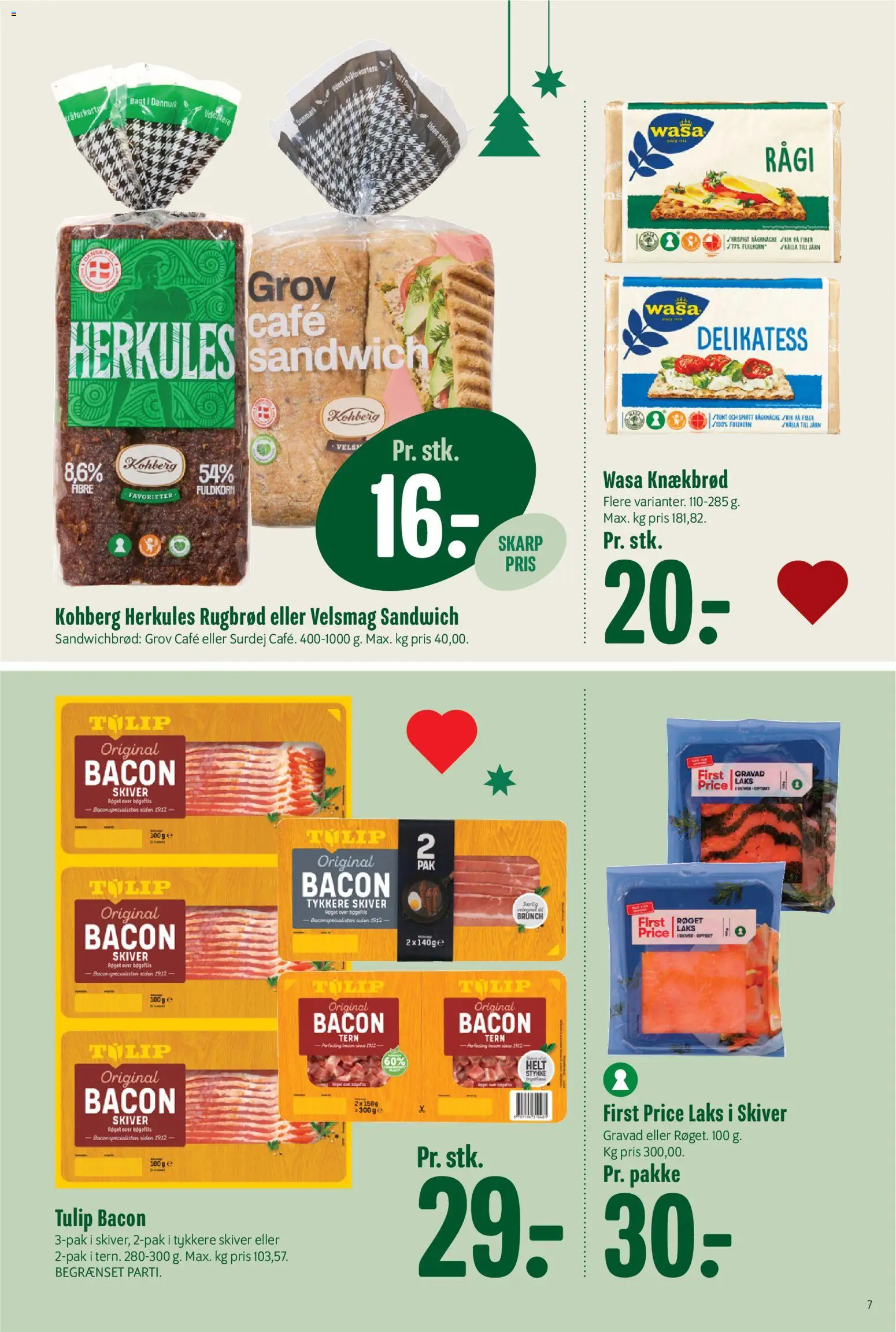 Min Købmand tilbudsavis – gyldig fra 07.11.2025 | Side: 7 | Produkter: Rugbrød, Bacon, Knækbrød