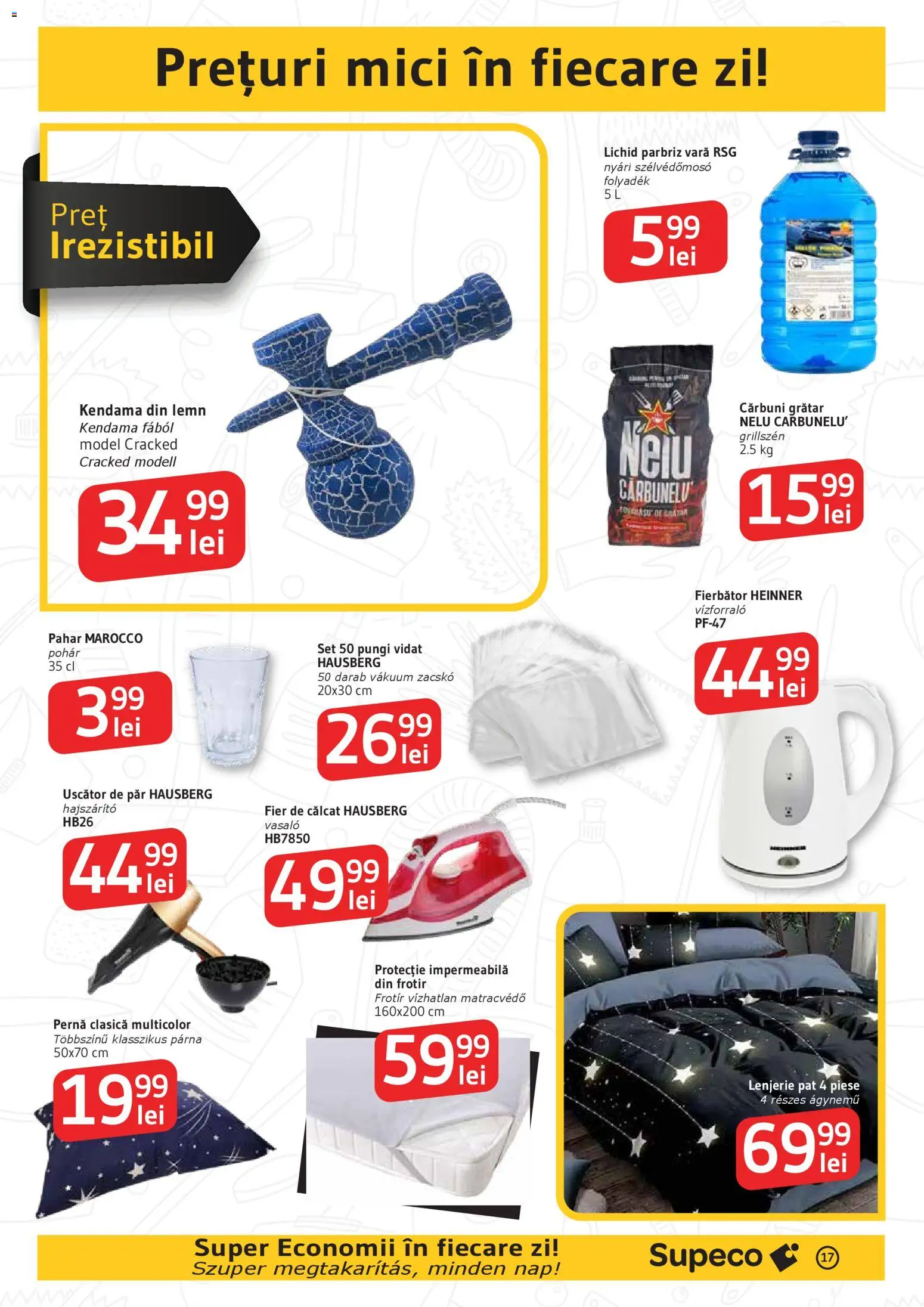 Noul catalog Supeco – valabil de la 12.03.2026 | Pagină: 17 | Produse: Uscător De Păr, Pat, Pernă, Mici