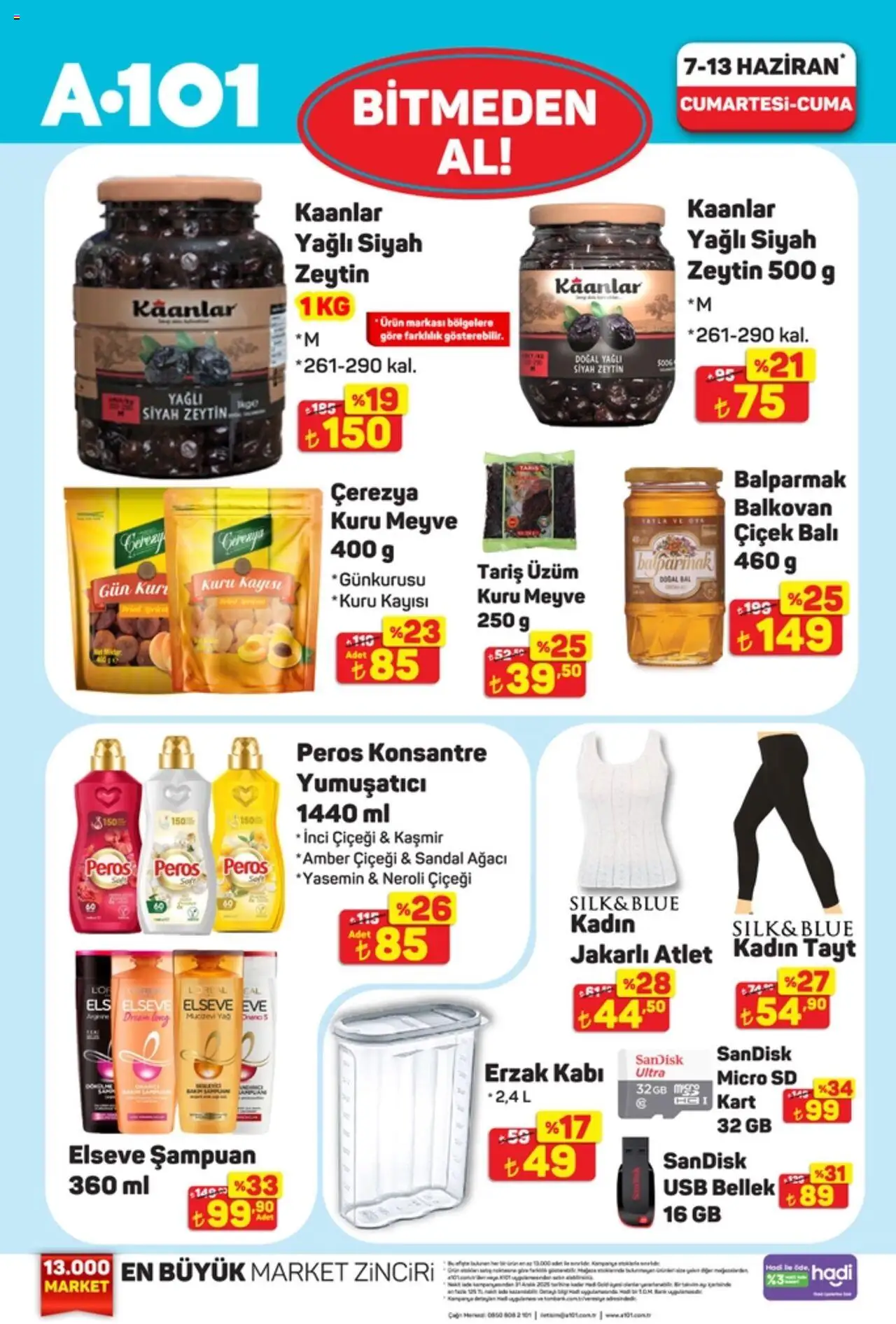 A101 Katalog - 05.06.2025 tarihinden itibaren geçerlidir | Sayfa: 3 | Ürünler: Şampuan, Atlet, Tayt, Zeytin