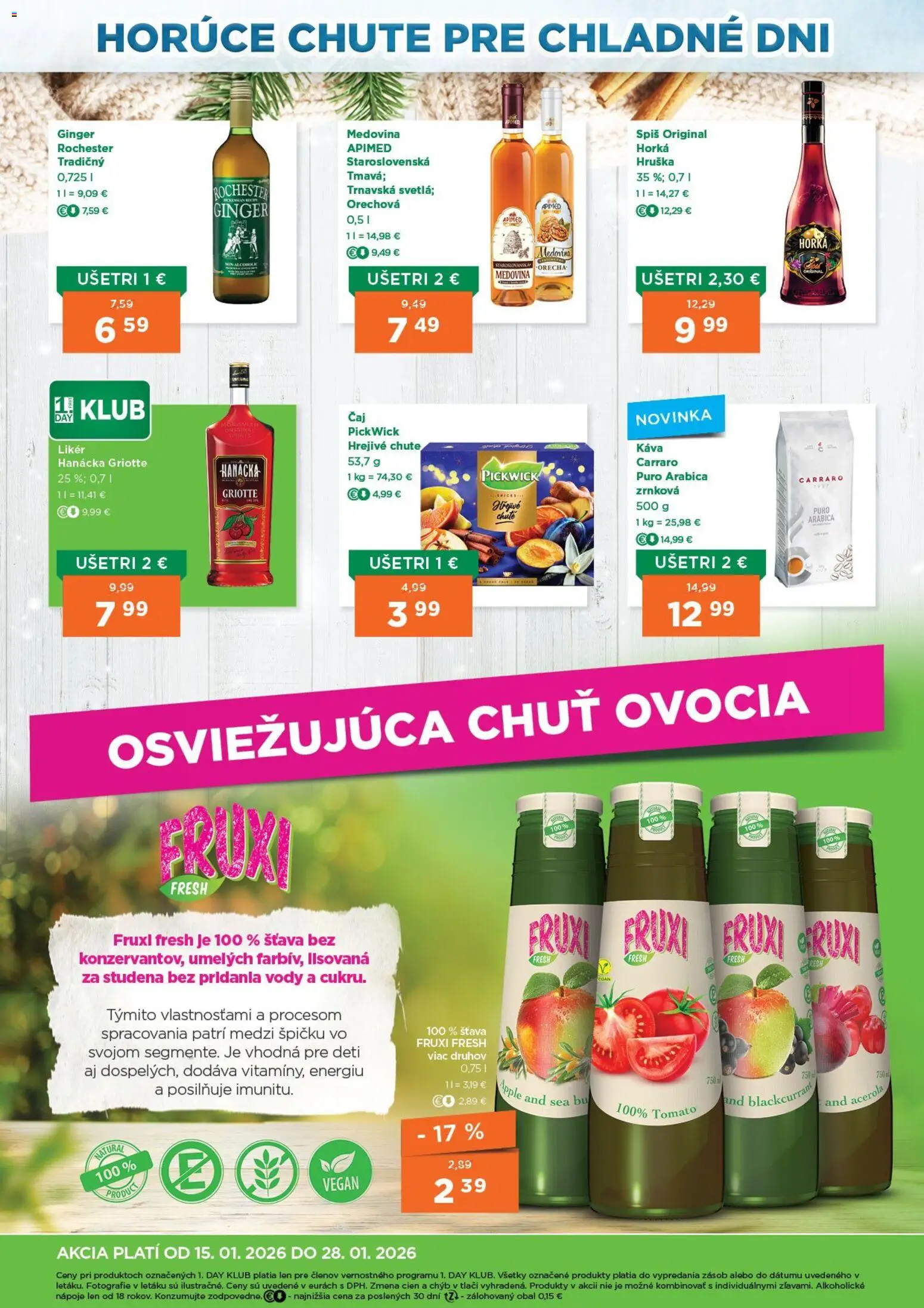 Nové 1day akcie – leták je platný od 15.01.2026 | Strana: 4 | Produkty: Káva, Apple