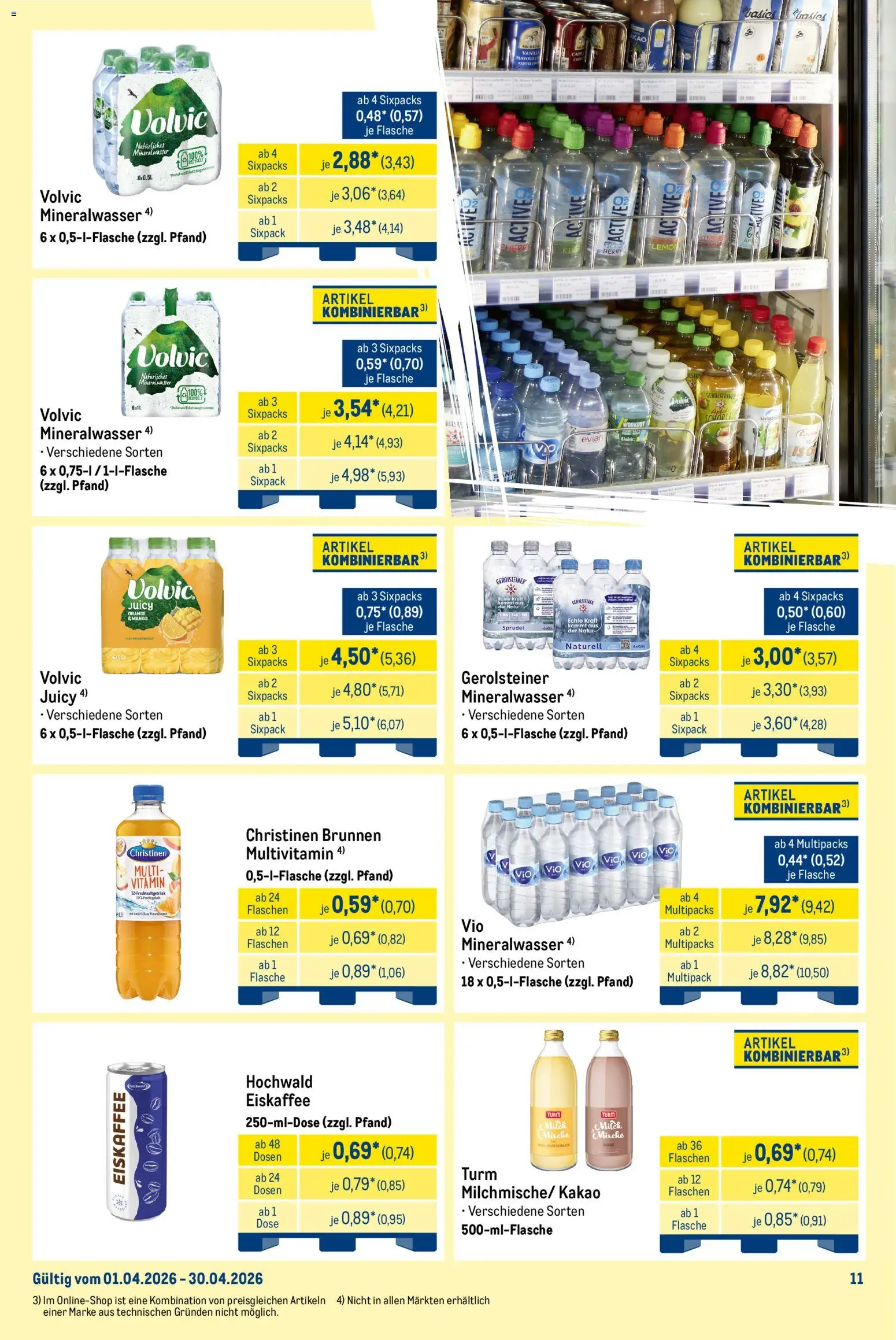 Metro Monats-Mix – gültig ab 01.04.2026 | Seite: 12 | Produkte: Mineralwasser, Volvic, Gerolsteiner
