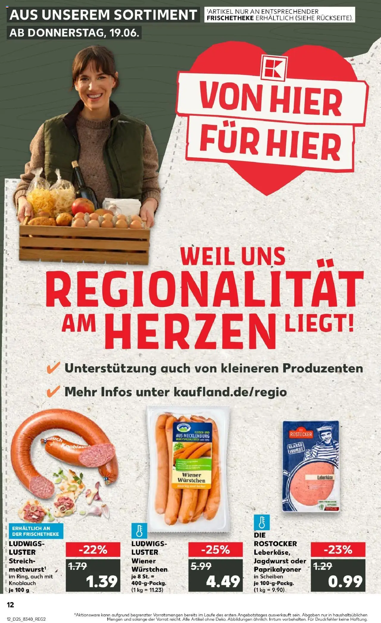 Kaufland prospekt Schwerin	 - gültig ab dem 22.06.2025 | Seite: 25 | Produkte: Wiener wurstchen, Knoblauch, Leberkase